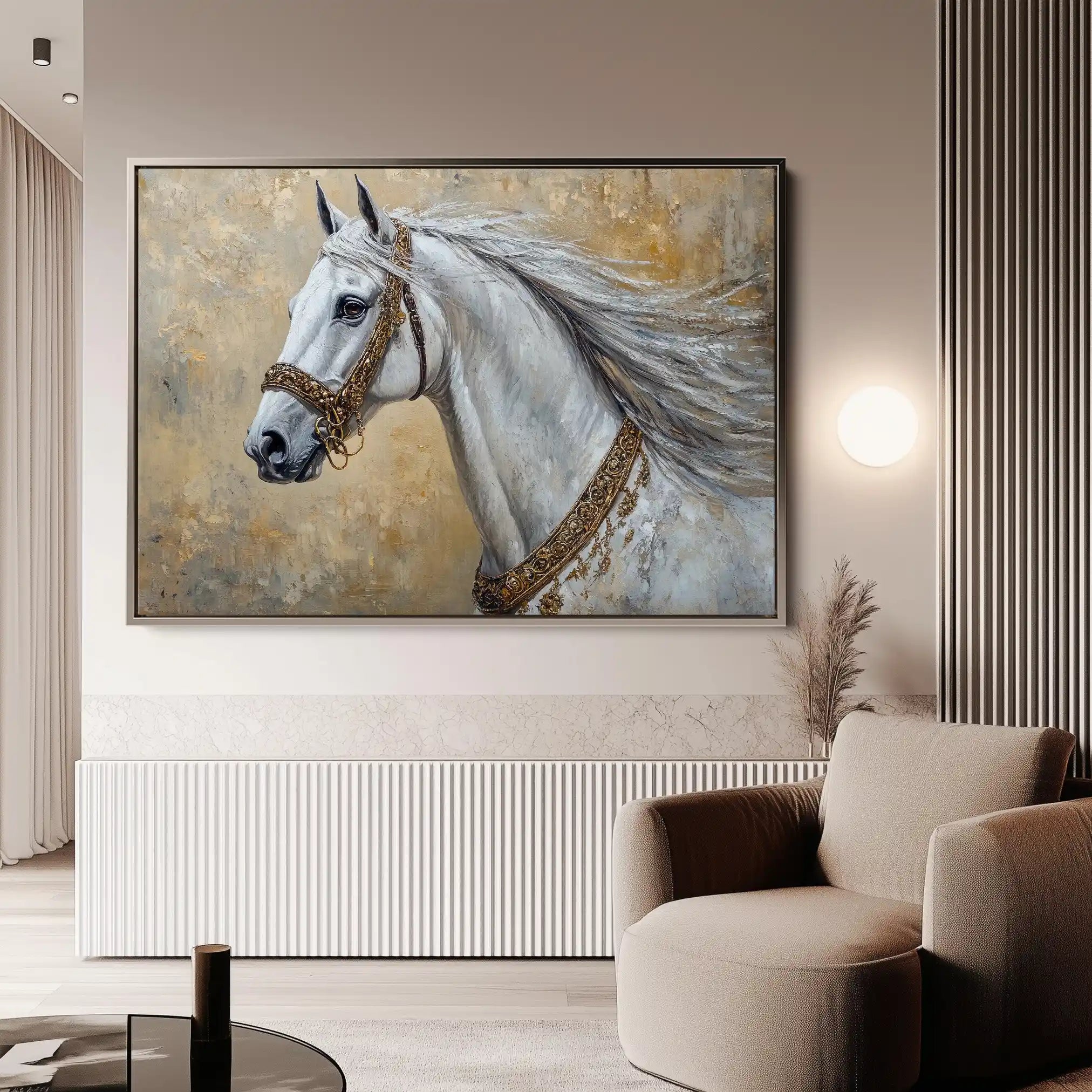 Horses 125 Canvas Art 90 x 60 cm / Stretched on hidden frame