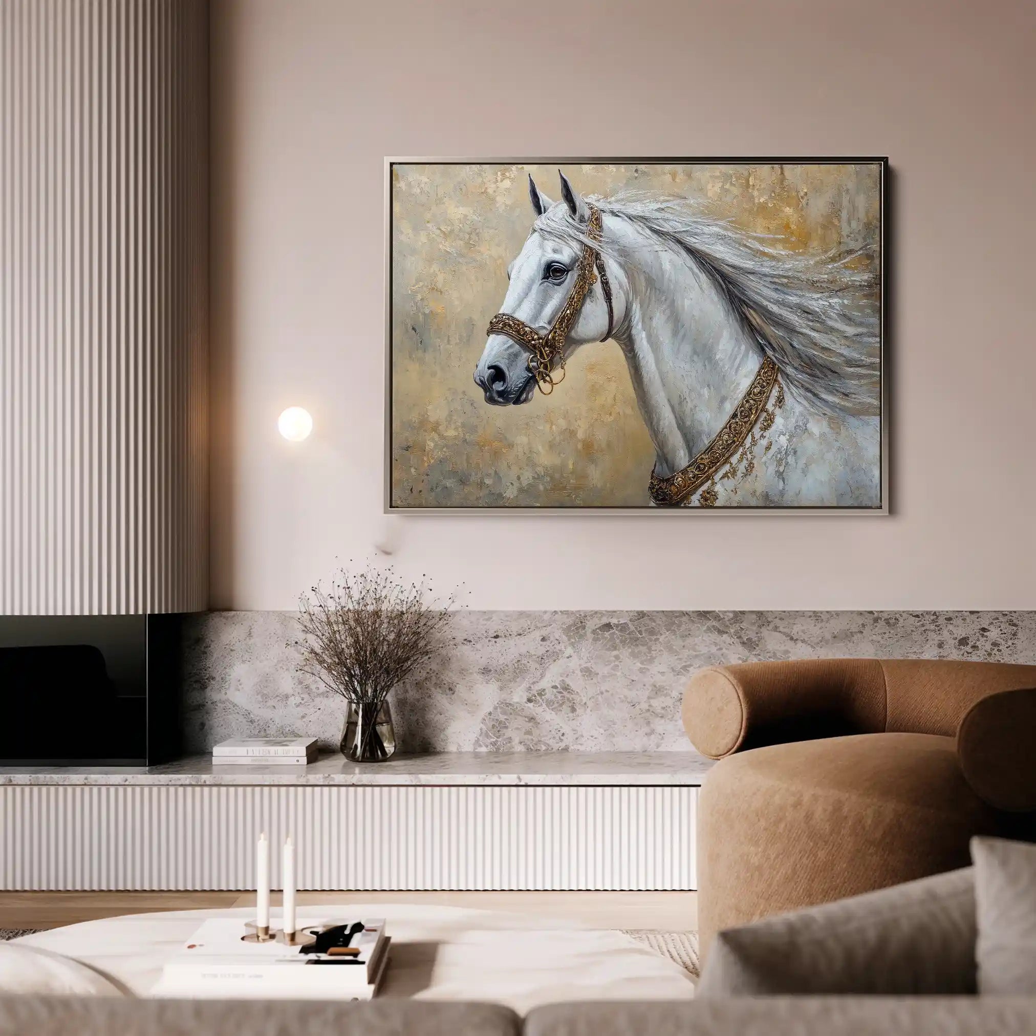 Horses 125 Canvas Art 90 x 60 cm / Stretched on hidden frame