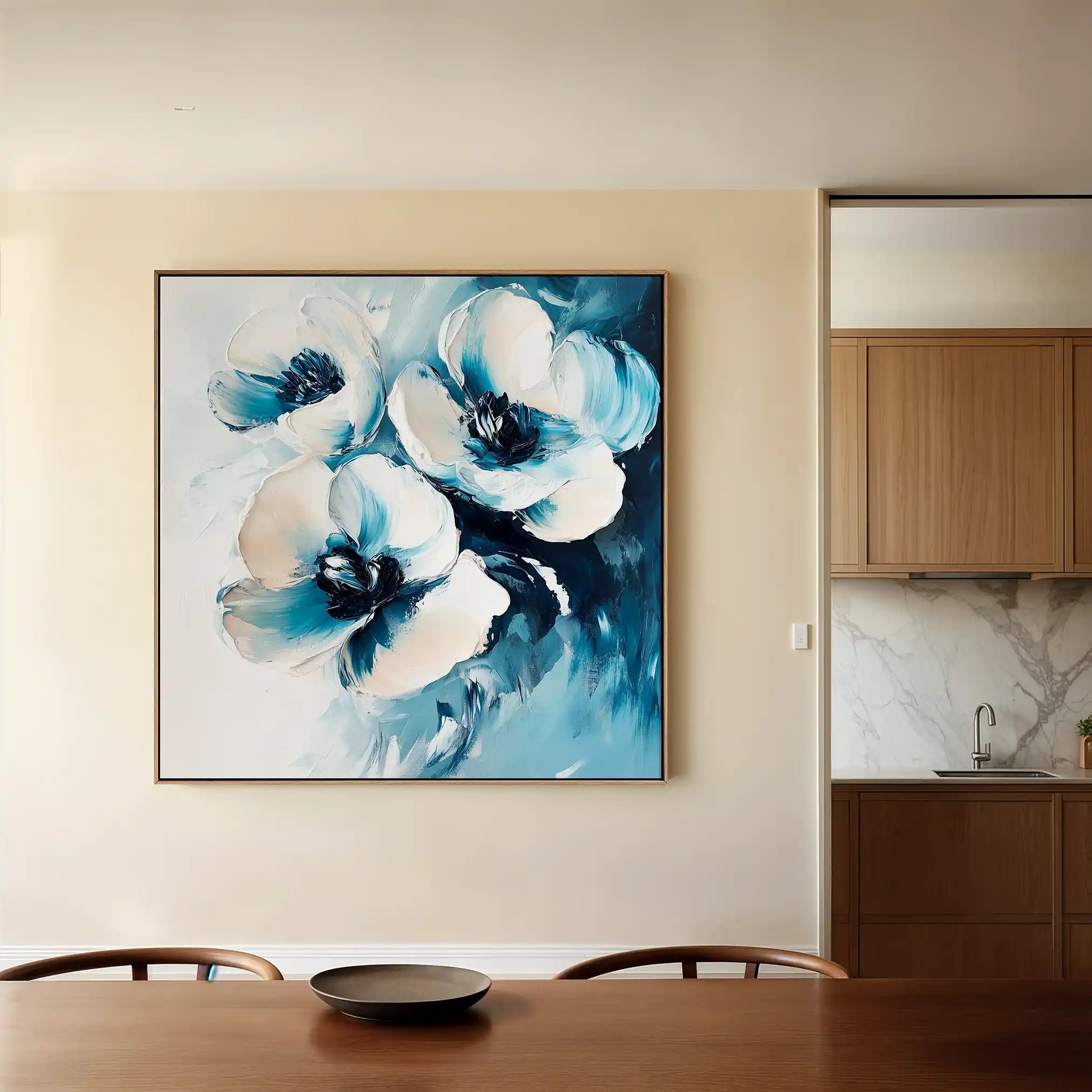 Floral Canvas Wall Art WAD1251-F 80 x 80 cm / Stretched on hidden frame