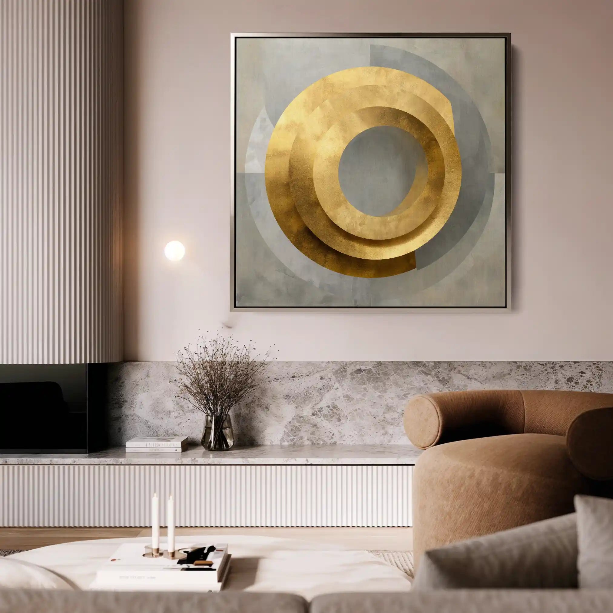 Abstract 1252 Canvas Art 60 x 60 cm / Stretched on hidden frame