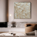 Floral Canvas Wall Art WAD1253-F 80 x 80 cm / Stretched on hidden frame