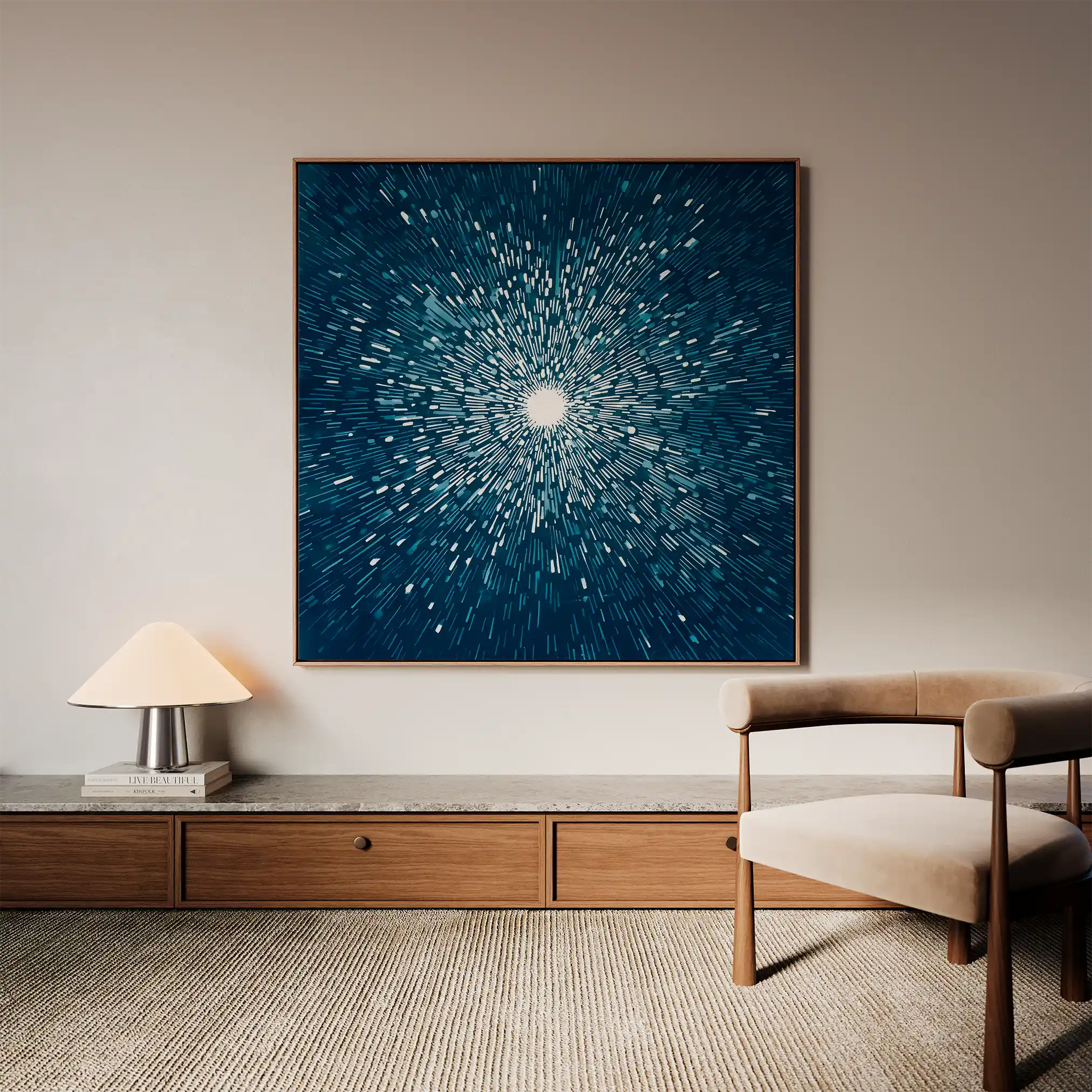 Abstract 1254 Canvas Art 60 x 60 cm / Stretched on hidden frame