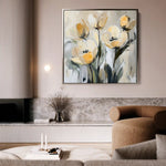 Floral Canvas Wall Art WAD1254-F 80 x 80 cm / Stretched on hidden frame