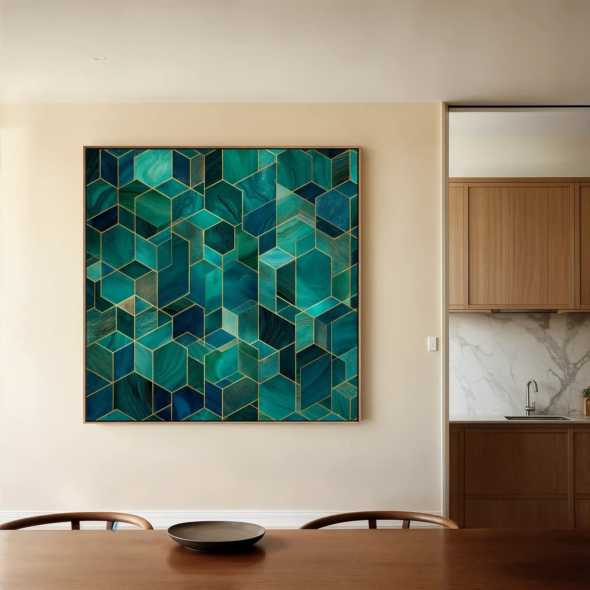 Abstract 1255 Canvas Art 60 x 60 cm / Stretched on hidden frame