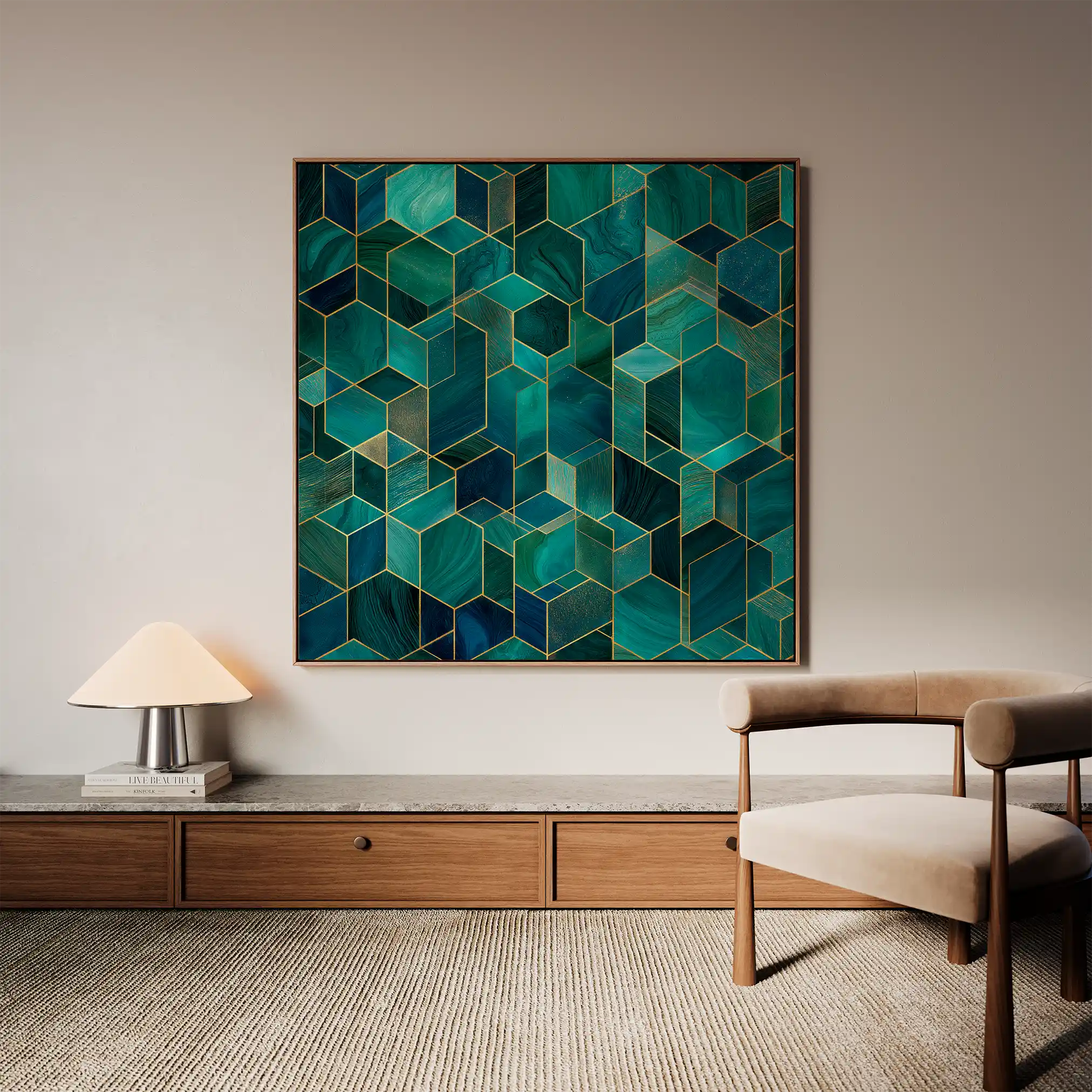 Abstract 1255 Canvas Art 60 x 60 cm / Stretched on hidden frame