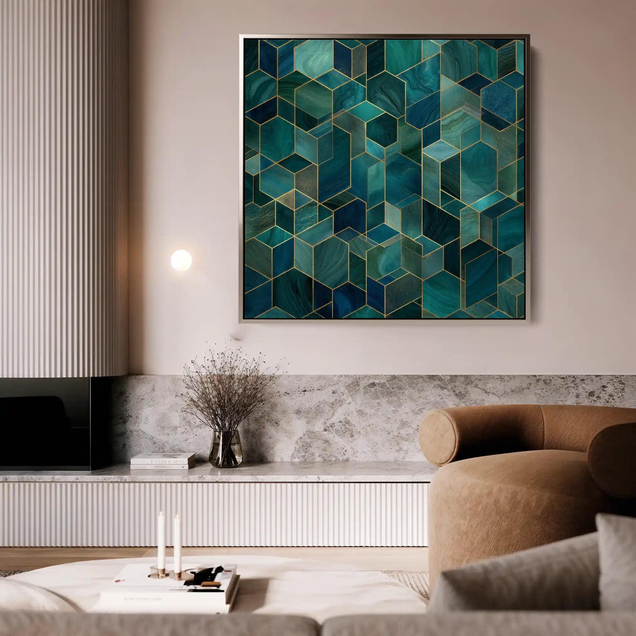 Abstract 1255 Canvas Art 60 x 60 cm / Stretched on hidden frame