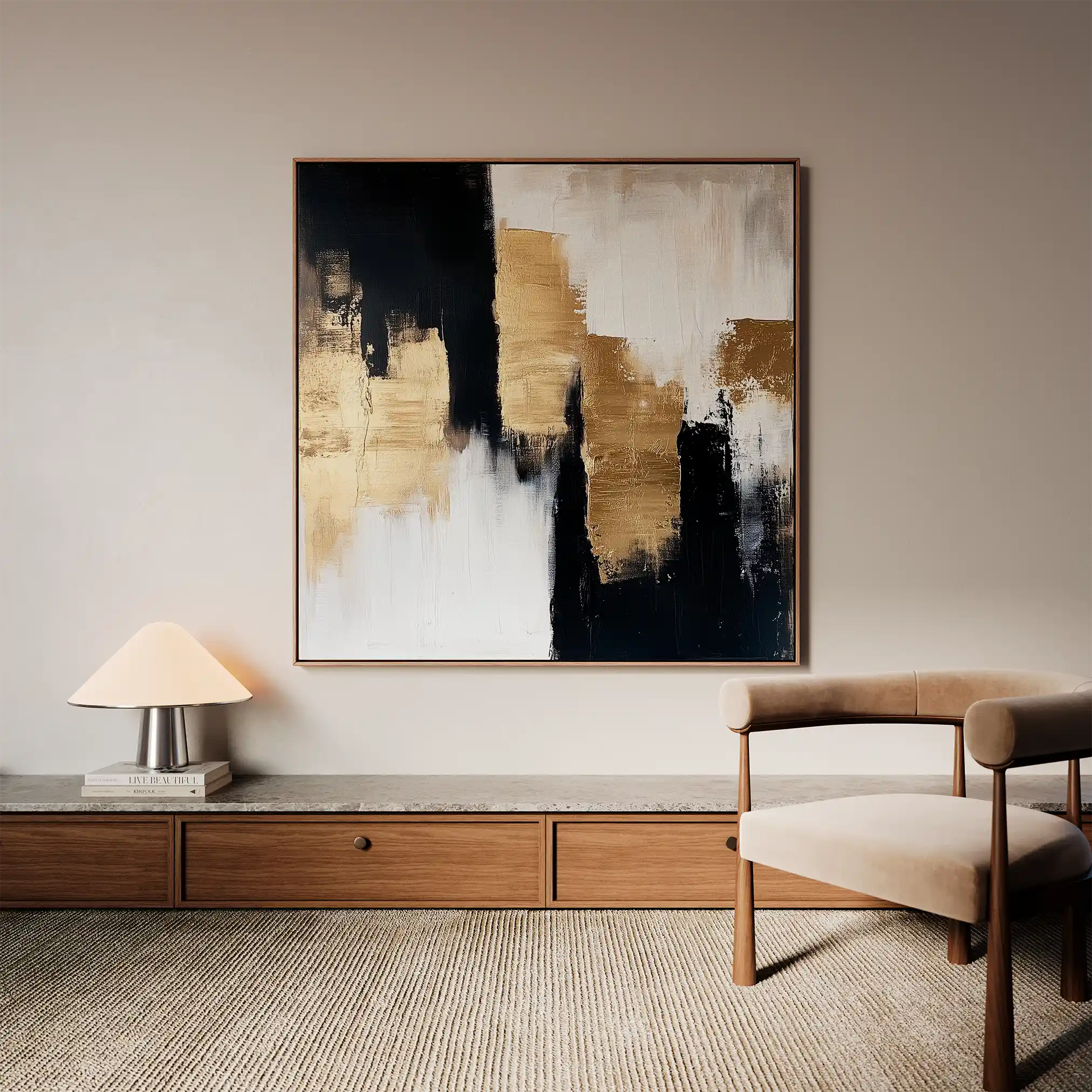 Abstract 1257 Canvas Art 60 x 60 cm / Stretched on hidden frame