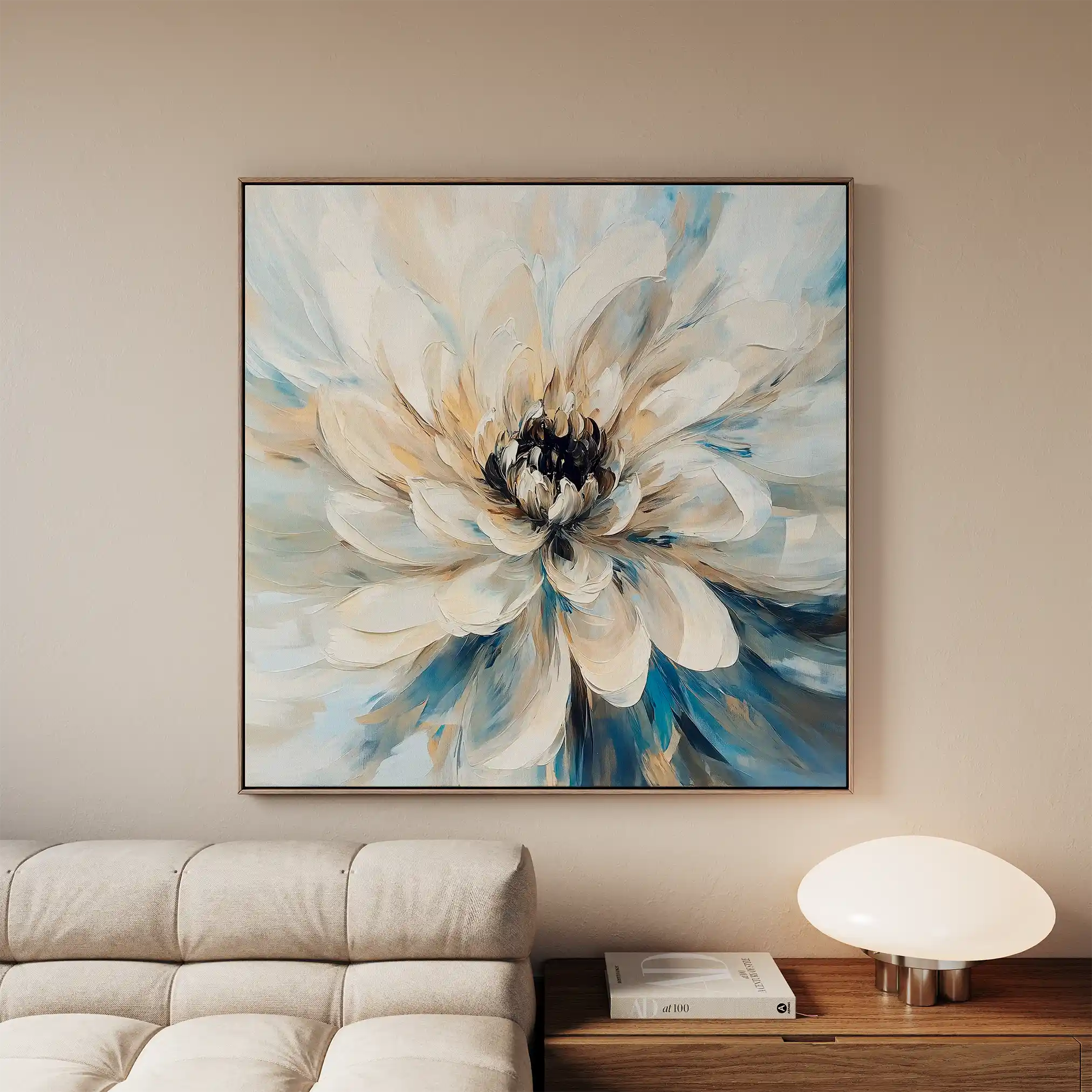 Floral Canvas Wall Art WAD1257-F 80 x 80 cm / Stretched on hidden frame