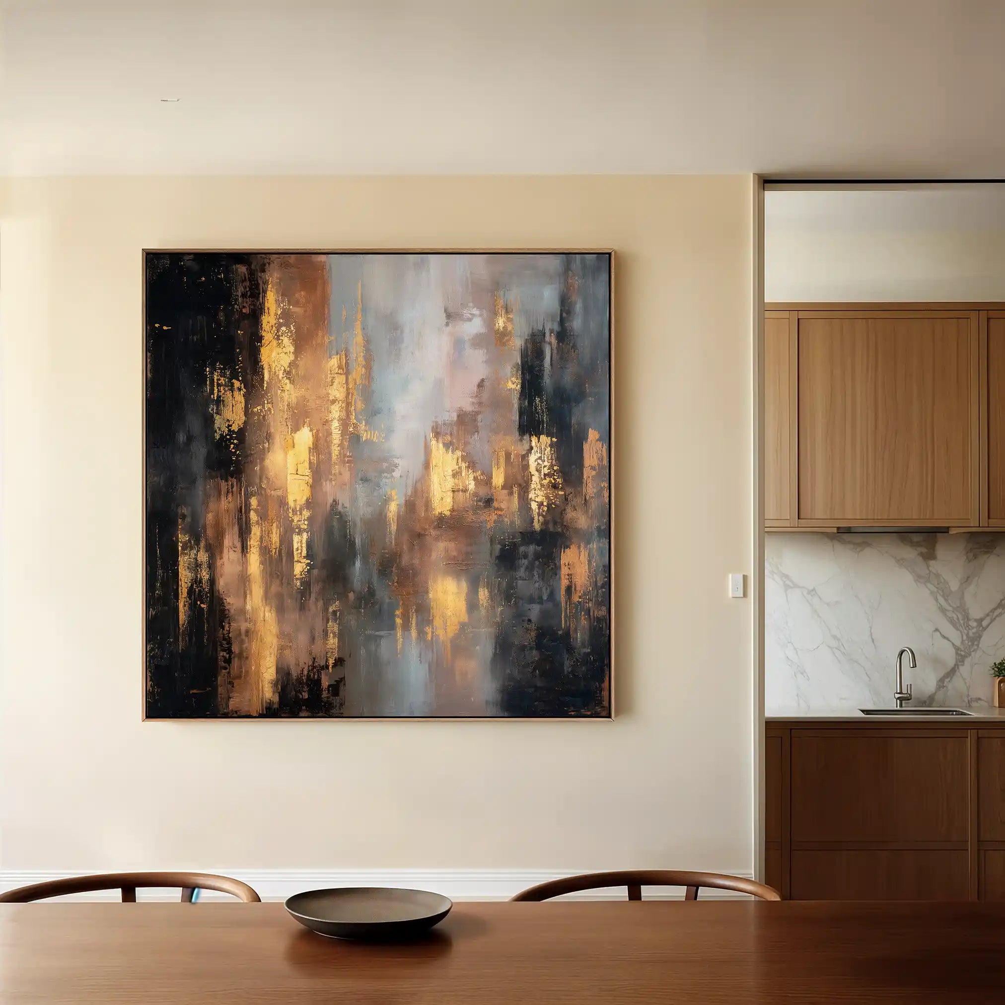 Abstract 1258 Canvas Art 60 x 60 cm / Stretched on hidden frame