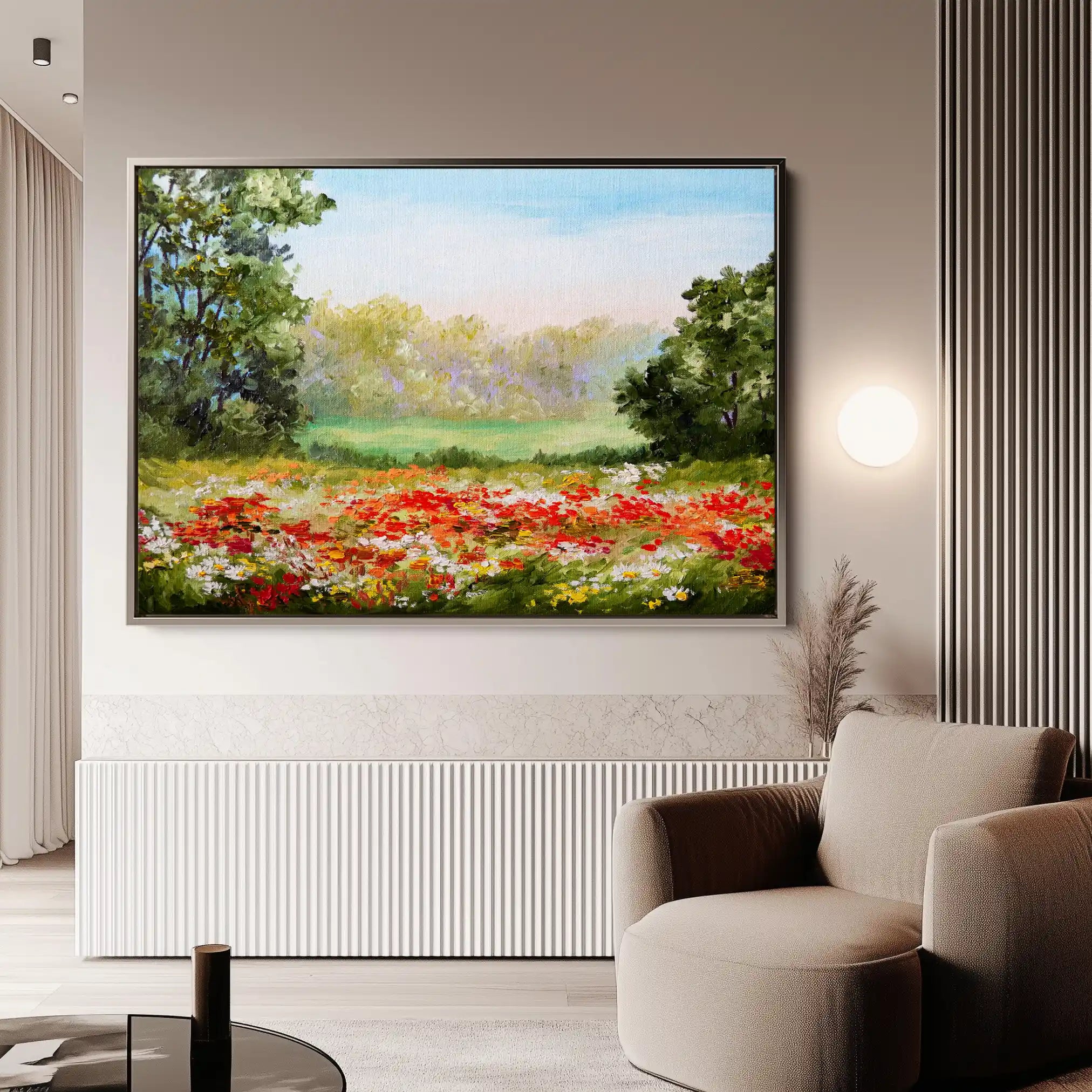 Landscape 126 Canvas Art 90 x 60 cm / Stretched on hidden frame