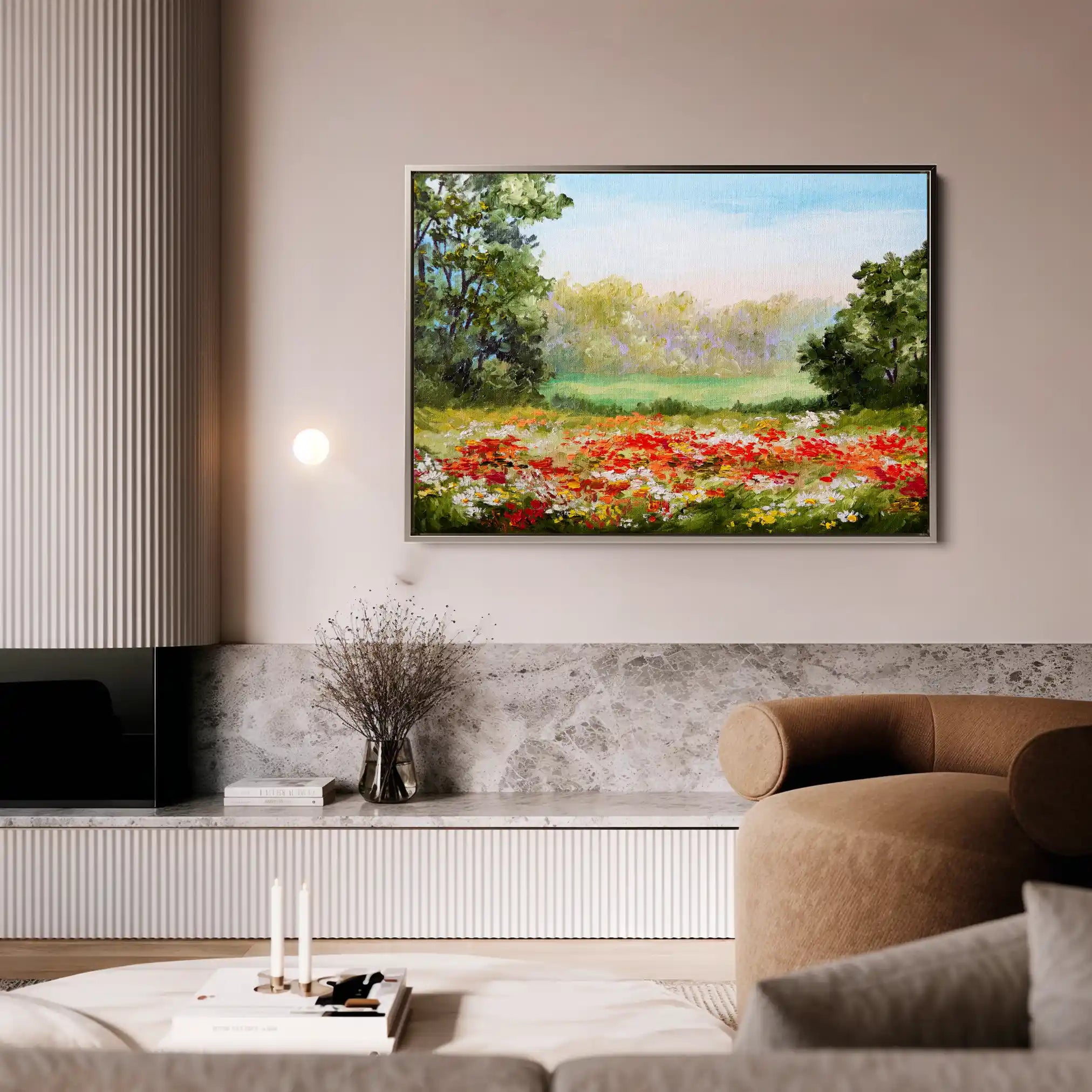Landscape 126 Canvas Art 90 x 60 cm / Stretched on hidden frame