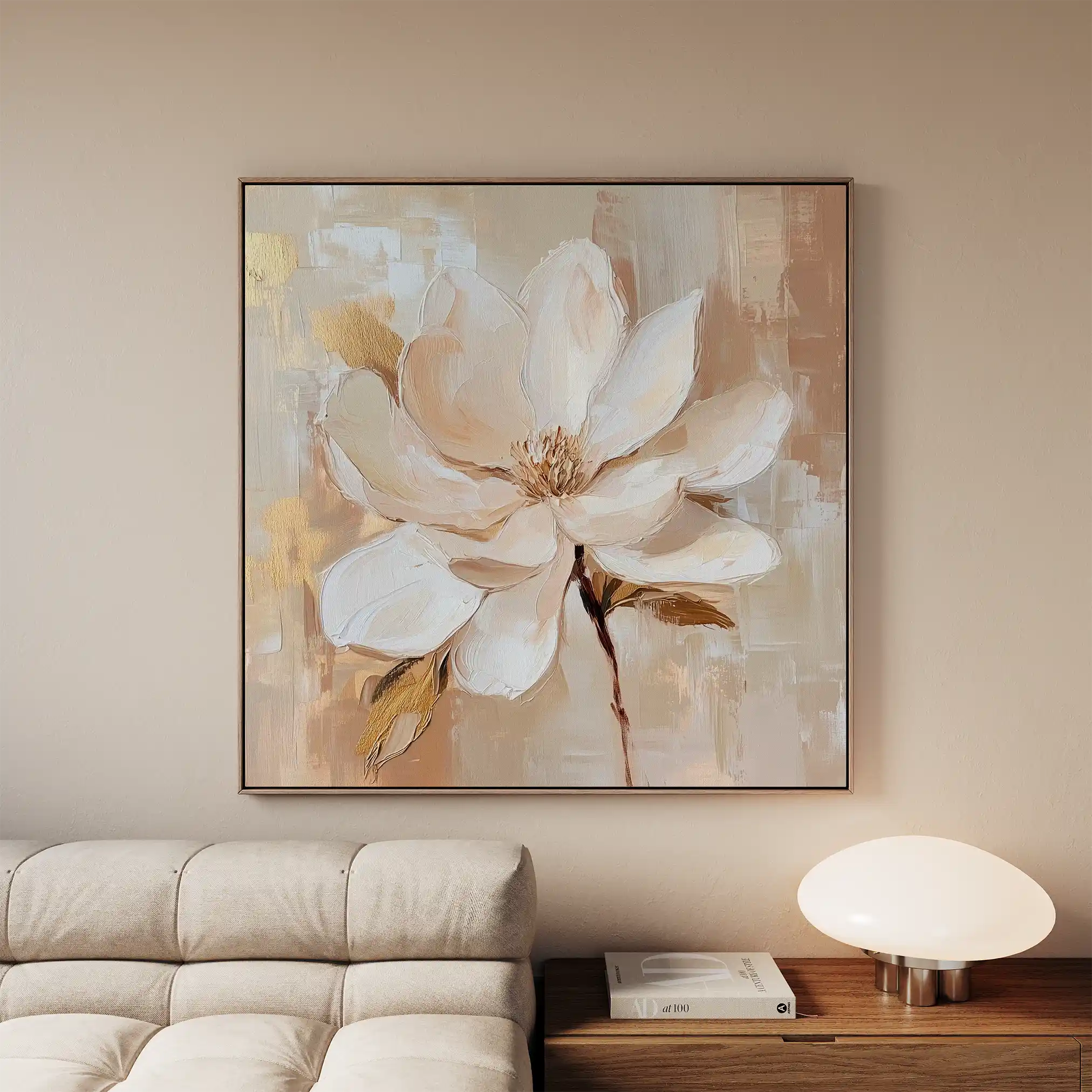 Floral Canvas Wall Art WAD1260-F 80 x 80 cm / Stretched on hidden frame
