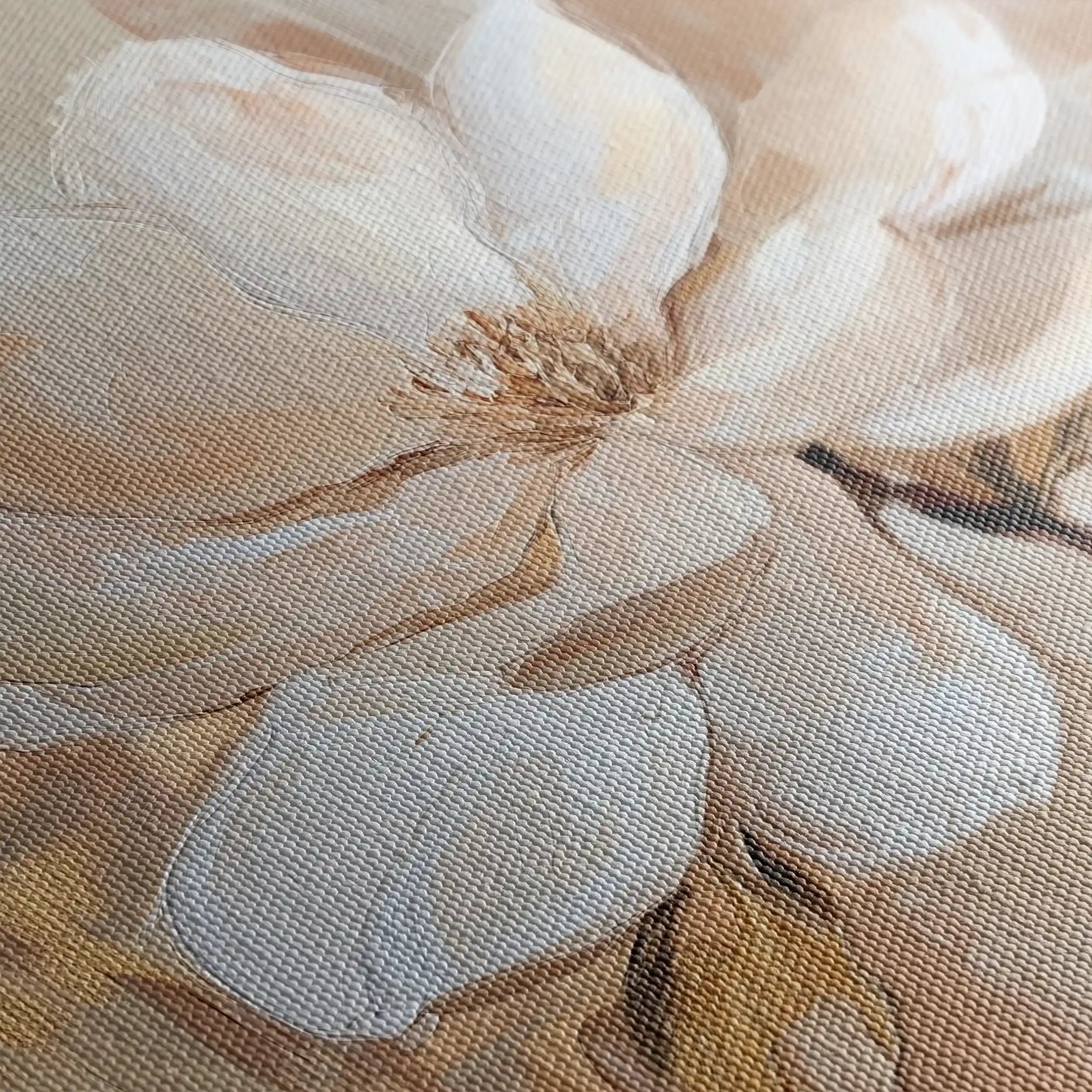 Floral Canvas Wall Art WAD1260-F 80 x 80 cm / Stretched on hidden frame