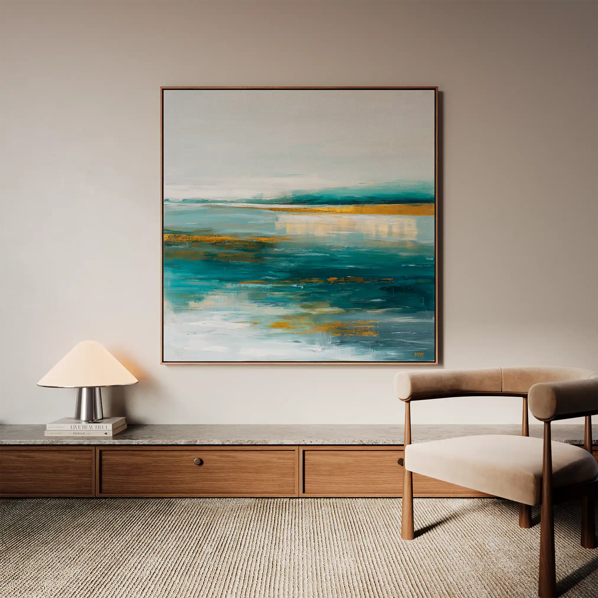 Abstract 1263 Canvas Art 60 x 60 cm / Stretched on hidden frame
