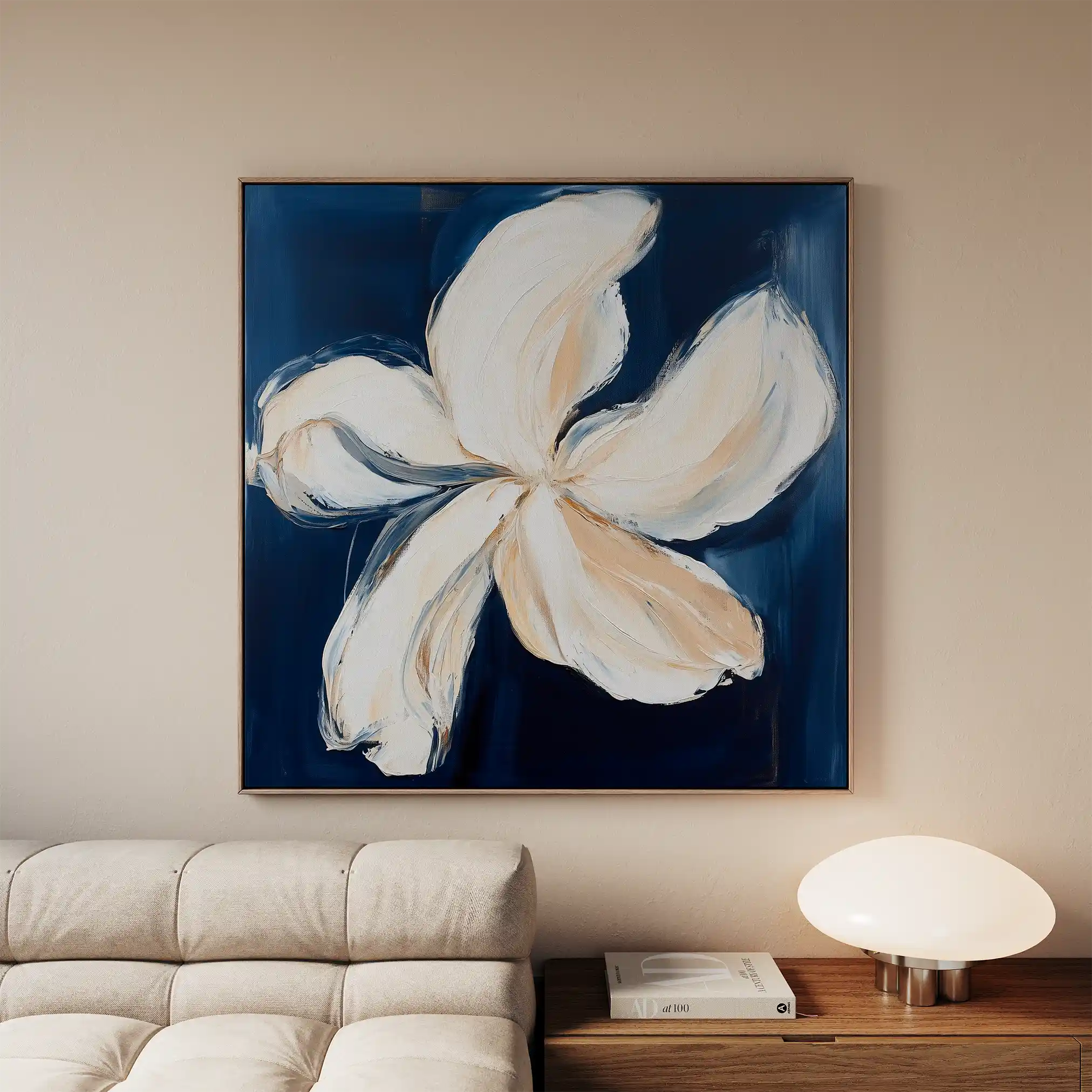 Floral Canvas Wall Art WAD1263-F 80 x 80 cm / Stretched on hidden frame