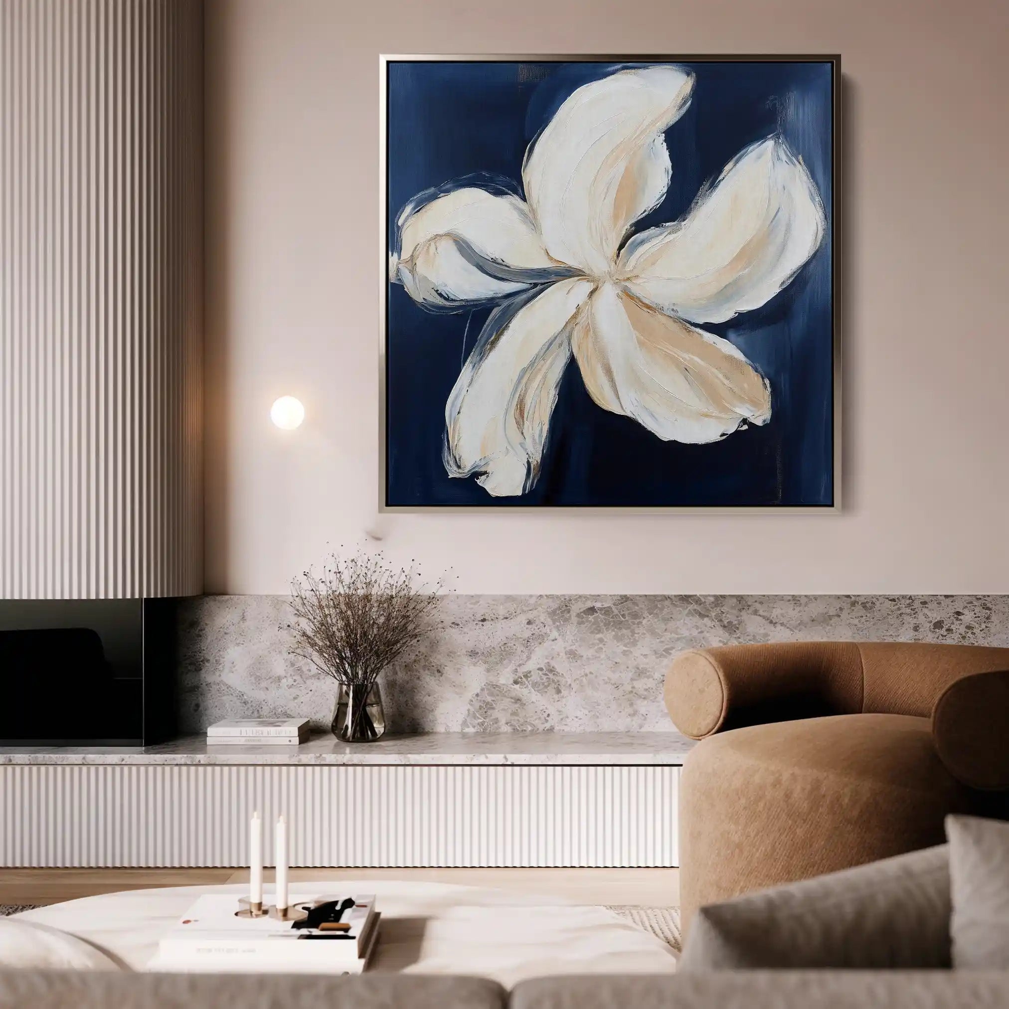 Floral Canvas Wall Art WAD1263-F 80 x 80 cm / Stretched on hidden frame