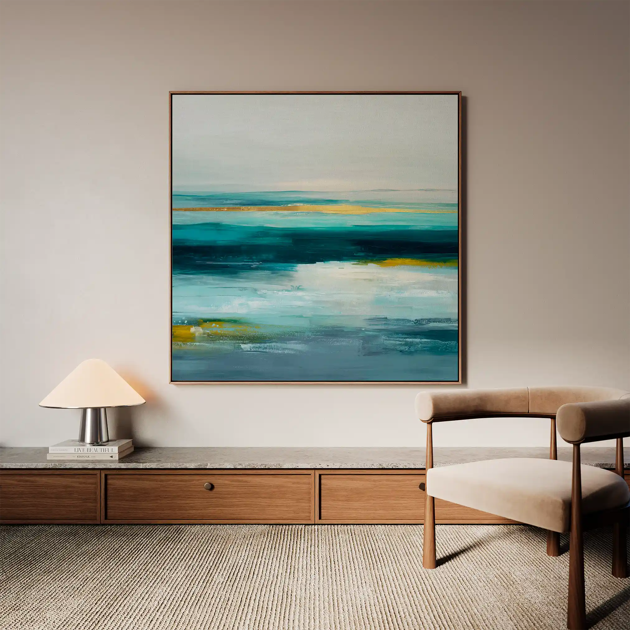 Abstract 1264 Canvas Art 60 x 60 cm / Stretched on hidden frame