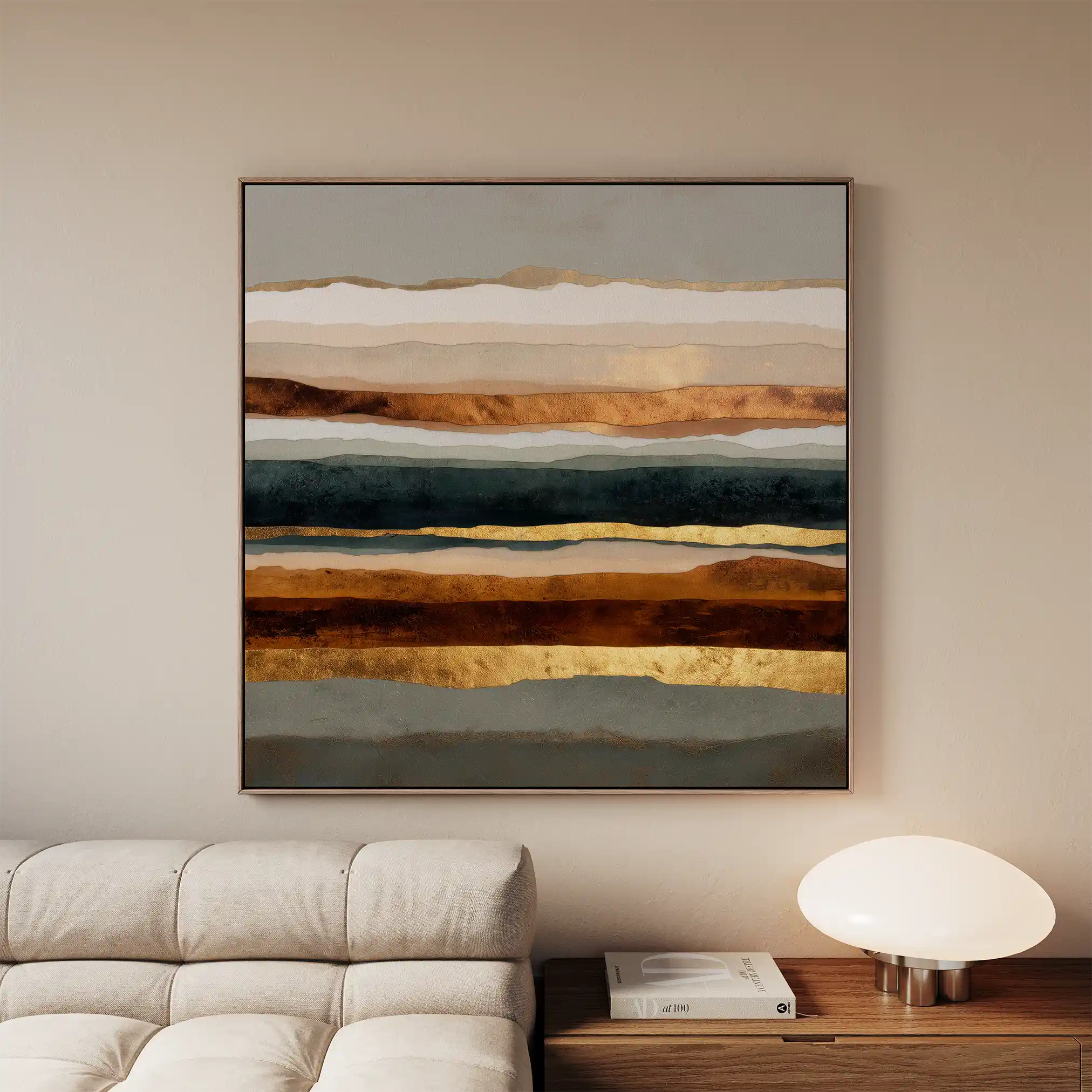 Abstract 1265 Canvas Art 60 x 60 cm / Stretched on hidden frame