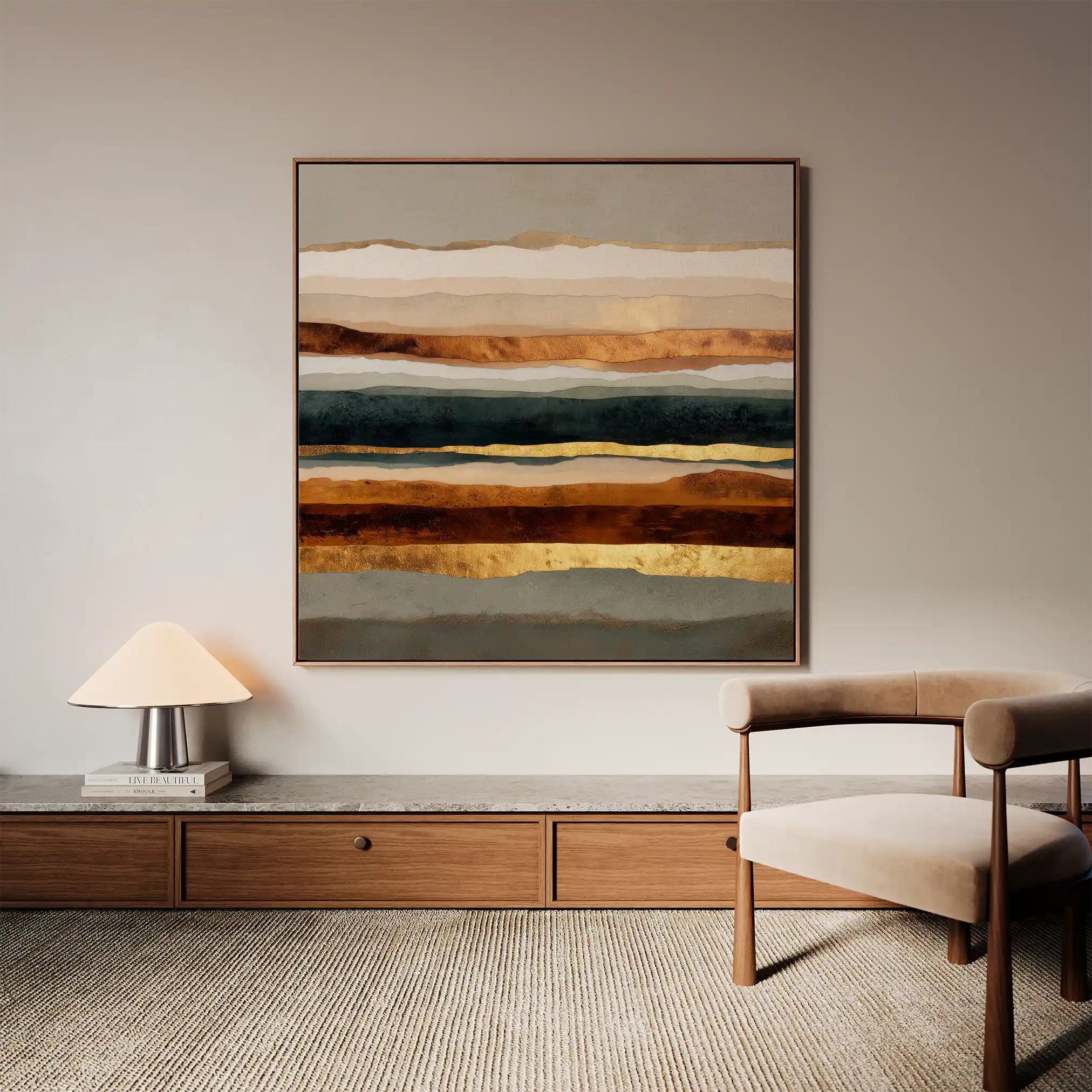 Abstract 1265 Canvas Art 60 x 60 cm / Stretched on hidden frame