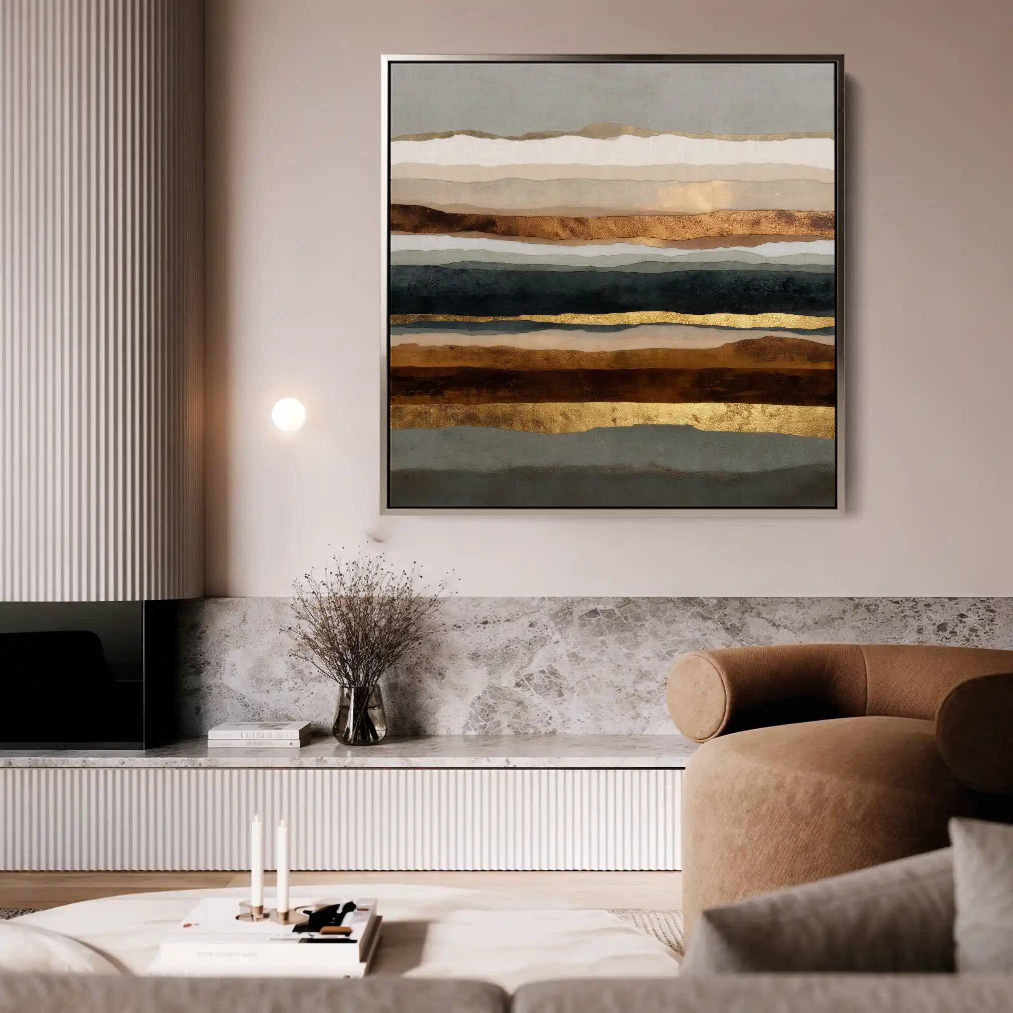 Abstract 1265 Canvas Art 60 x 60 cm / Stretched on hidden frame