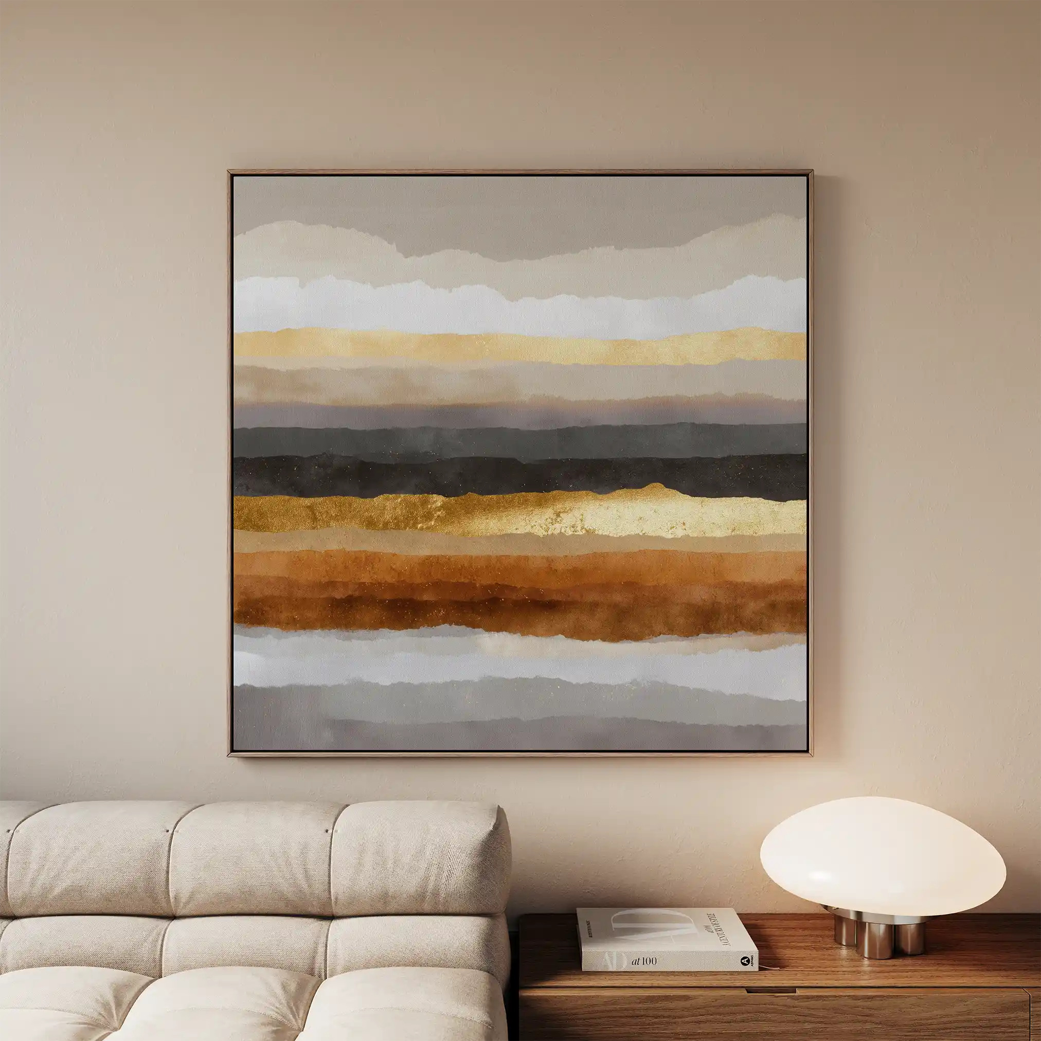 Abstract 1266 Canvas Art 60 x 60 cm / Stretched on hidden frame