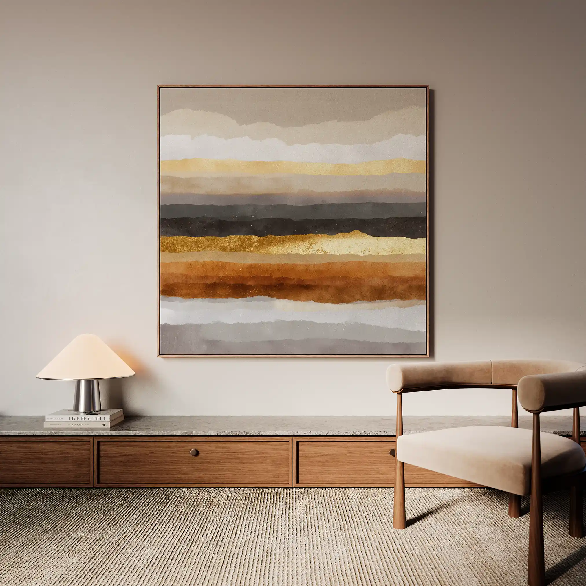 Abstract 1266 Canvas Art 60 x 60 cm / Stretched on hidden frame