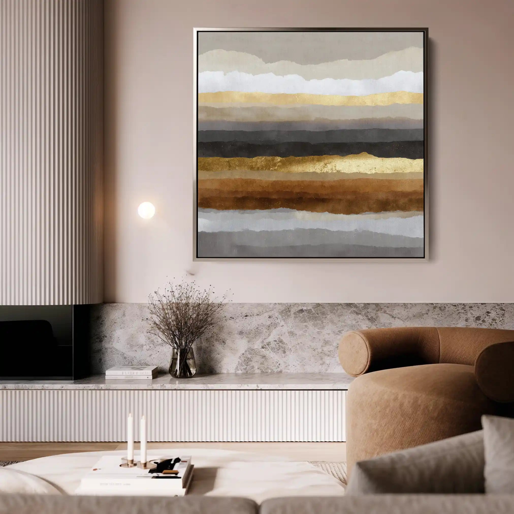 Abstract 1266 Canvas Art 60 x 60 cm / Stretched on hidden frame