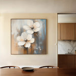 Floral Canvas Wall Art WAD1266-F 80 x 80 cm / Stretched on hidden frame