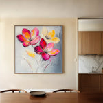 Floral Canvas Wall Art WAD1267-F 80 x 80 cm / Stretched on hidden frame