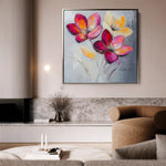 Floral Canvas Wall Art WAD1267-F 80 x 80 cm / Stretched on hidden frame