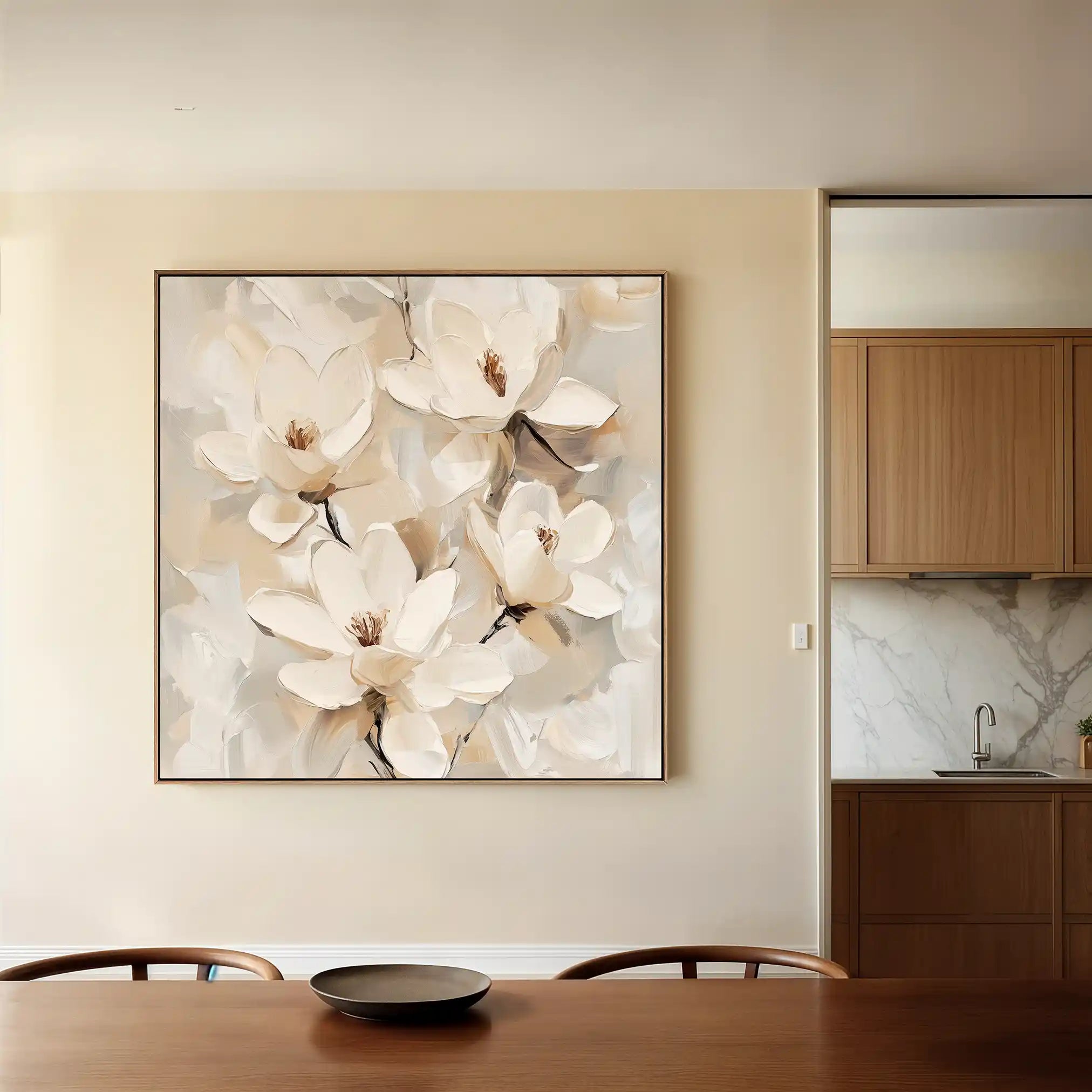 Floral Canvas Wall Art WAD1269-F 80 x 80 cm / Stretched on hidden frame