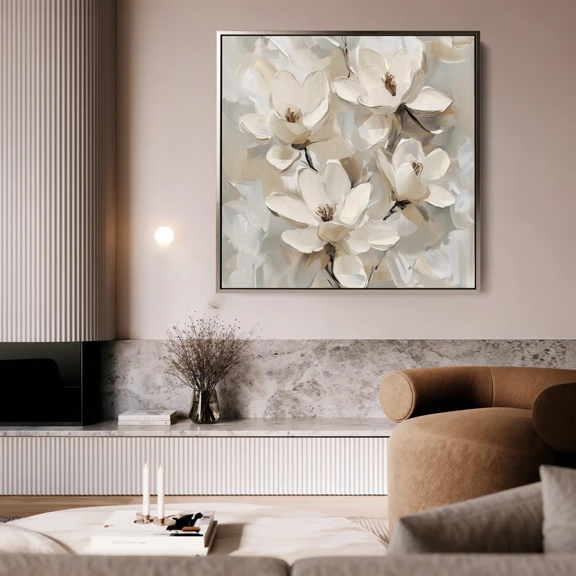 Floral Canvas Wall Art WAD1269-F 80 x 80 cm / Stretched on hidden frame