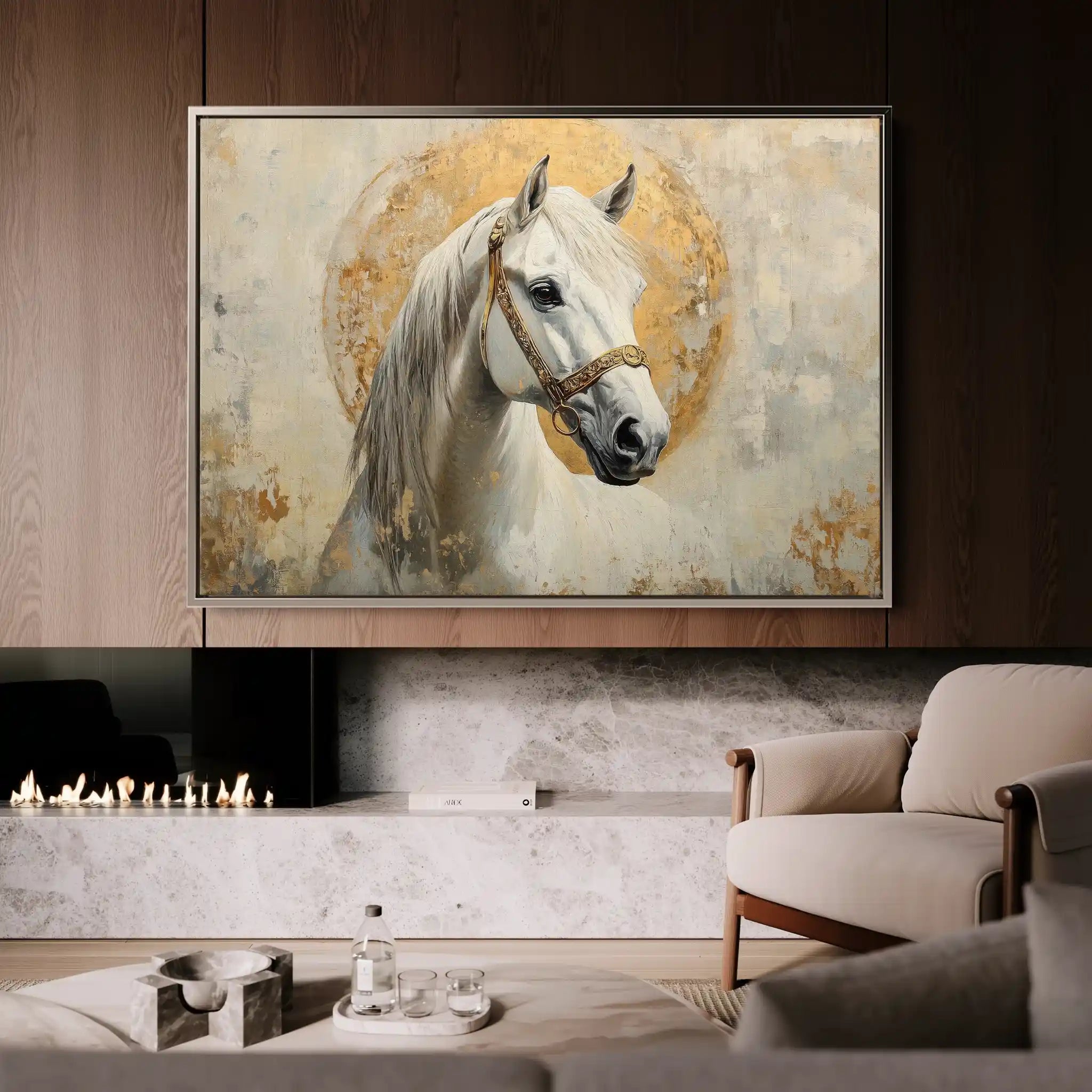 Horses 127 Canvas Art 90 x 60 cm / Stretched on hidden frame