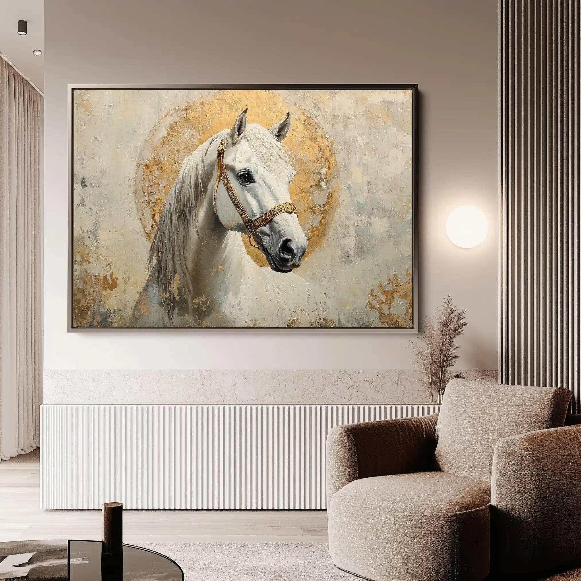 Horses 127 Canvas Art 90 x 60 cm / Stretched on hidden frame