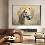 Horses 127 Canvas Art 90 x 60 cm / Stretched on hidden frame