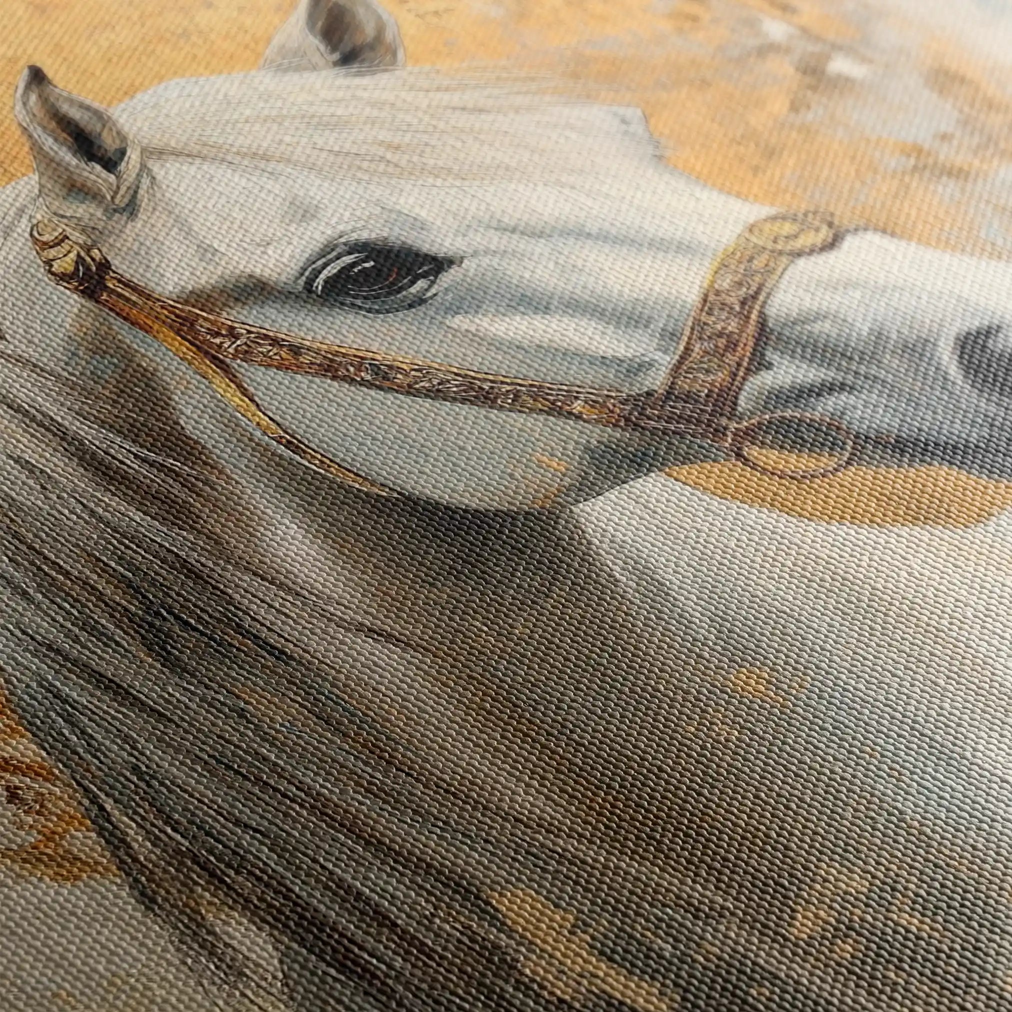 Horses 127 Canvas Art 90 x 60 cm / Stretched on hidden frame