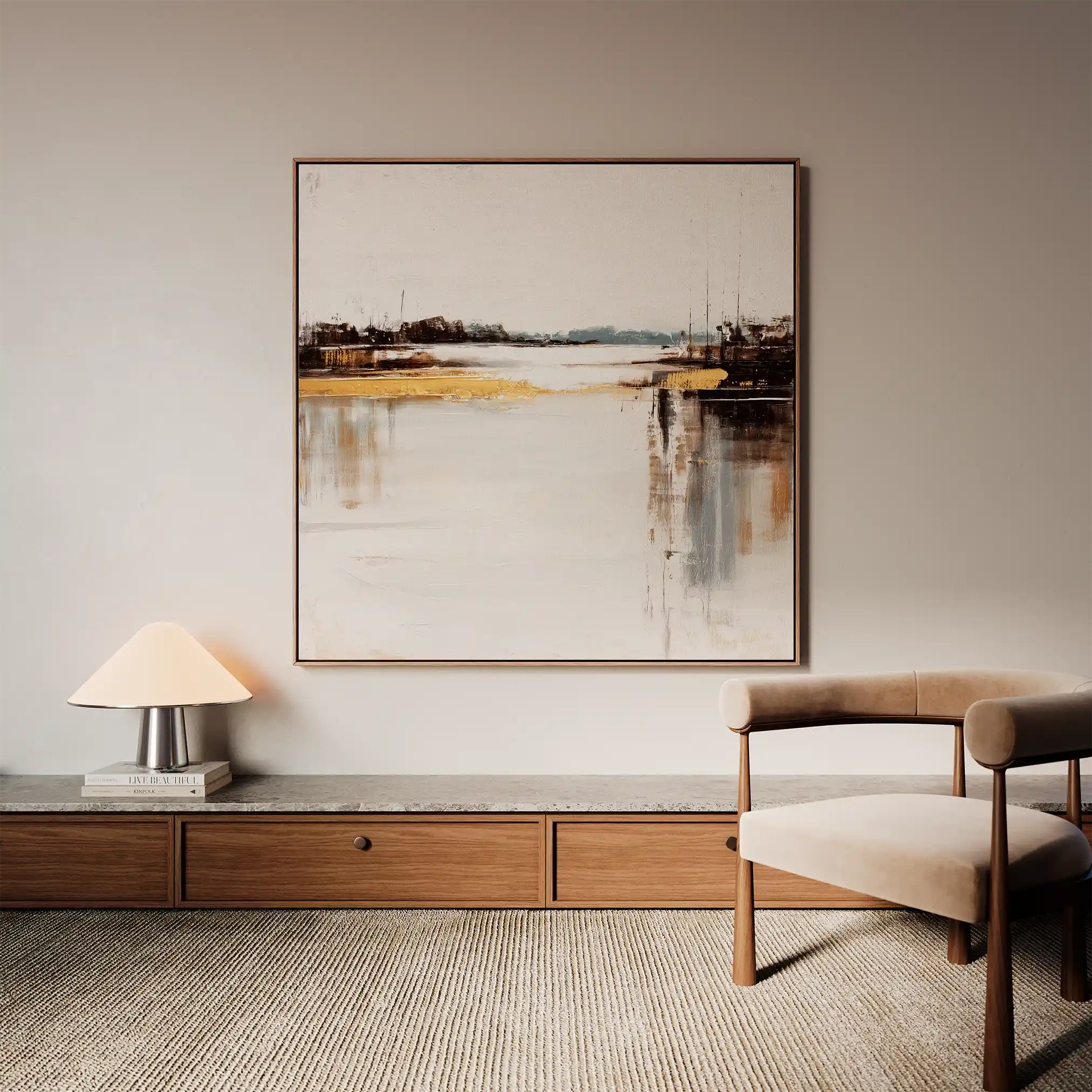 Abstract 1270 Canvas Art 60 x 60 cm / Stretched on hidden frame