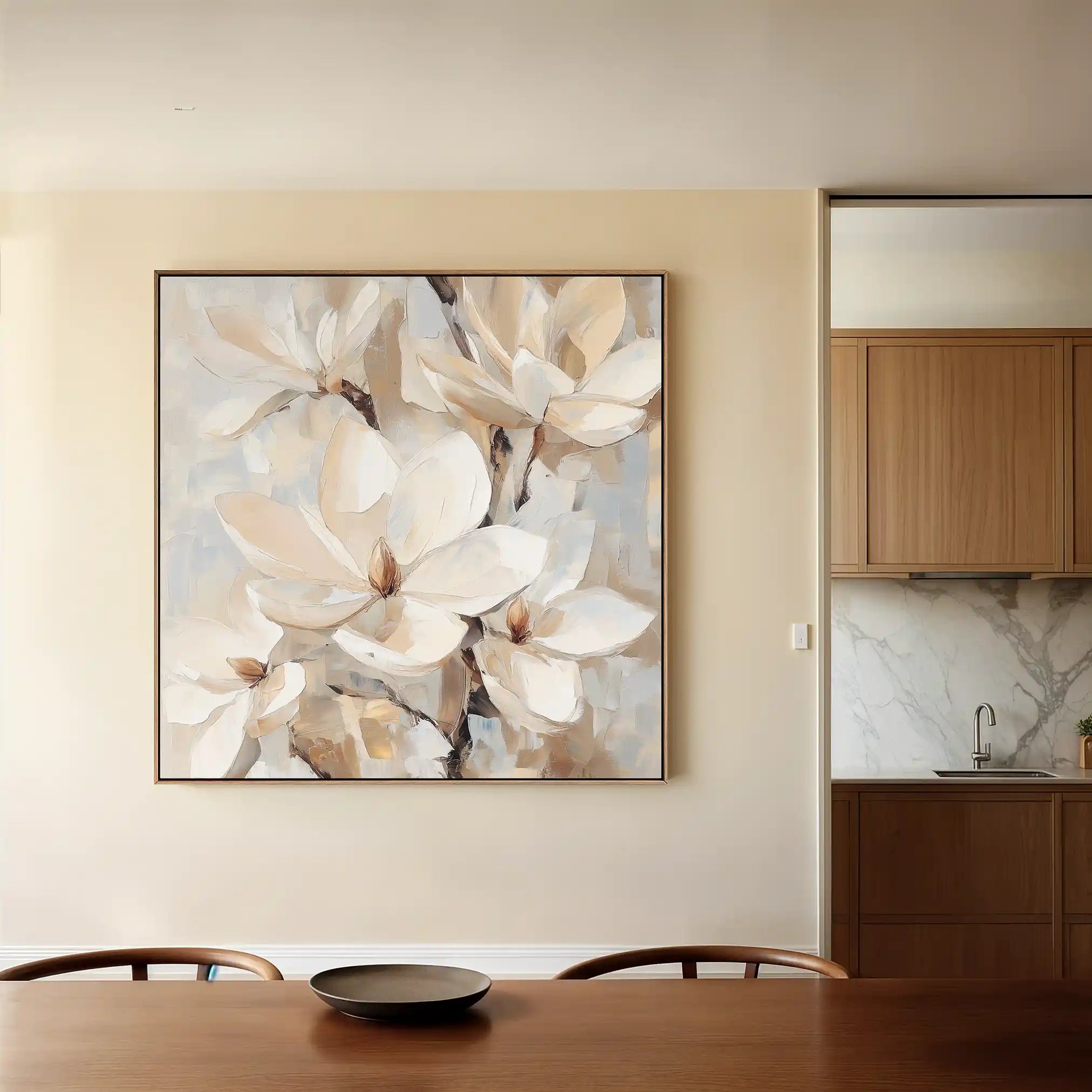 Floral Canvas Wall Art WAD1270-F 80 x 80 cm / Stretched on hidden frame