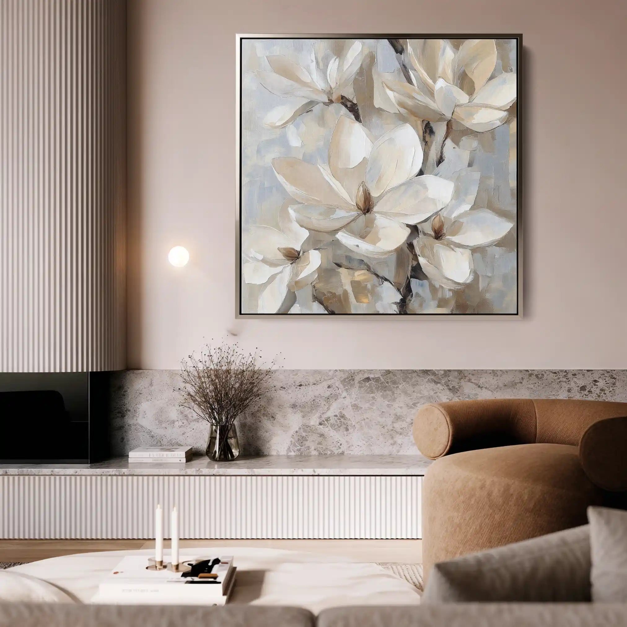 Floral Canvas Wall Art WAD1270-F 80 x 80 cm / Stretched on hidden frame