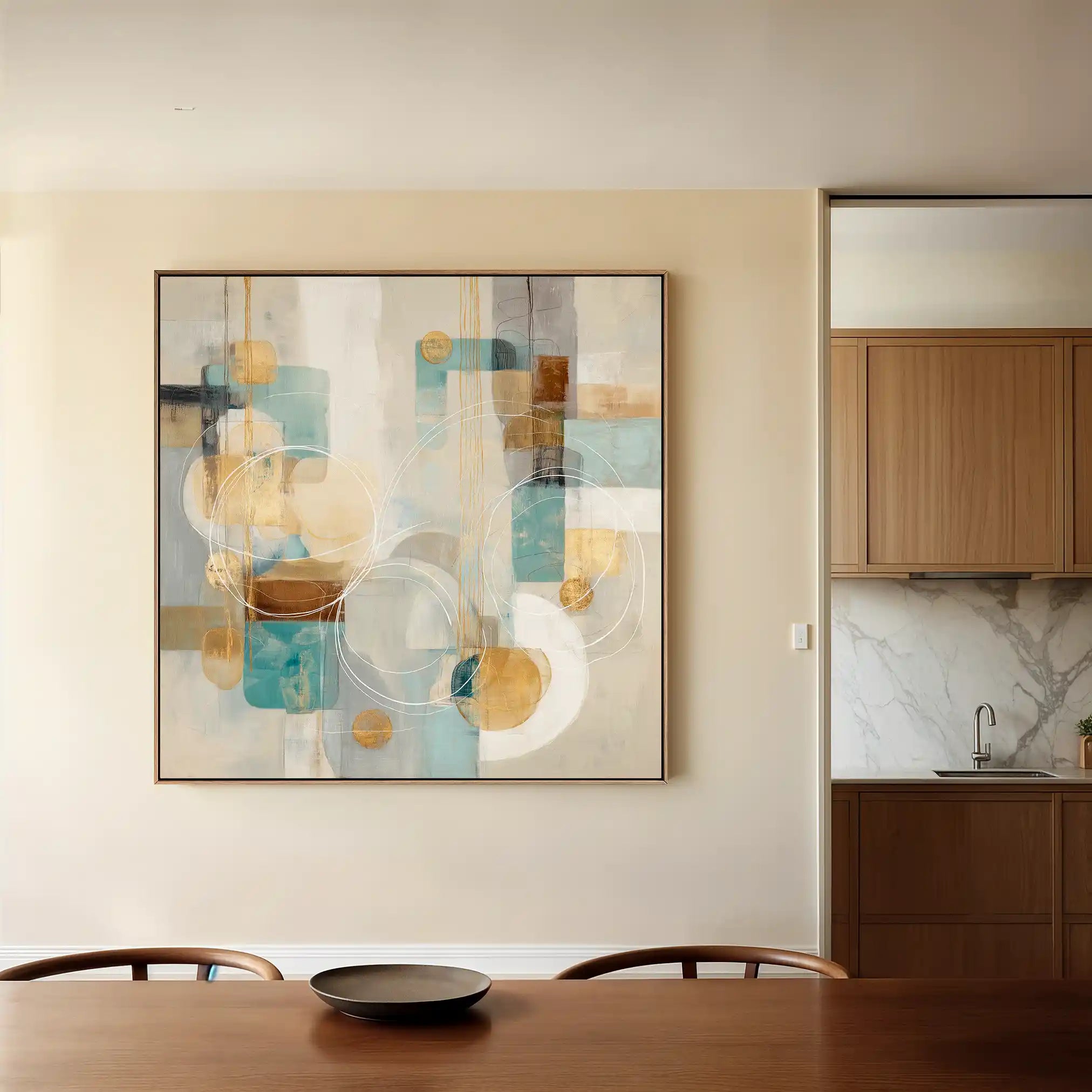 Abstract 1272 Canvas Art 60 x 60 cm / Stretched on hidden frame