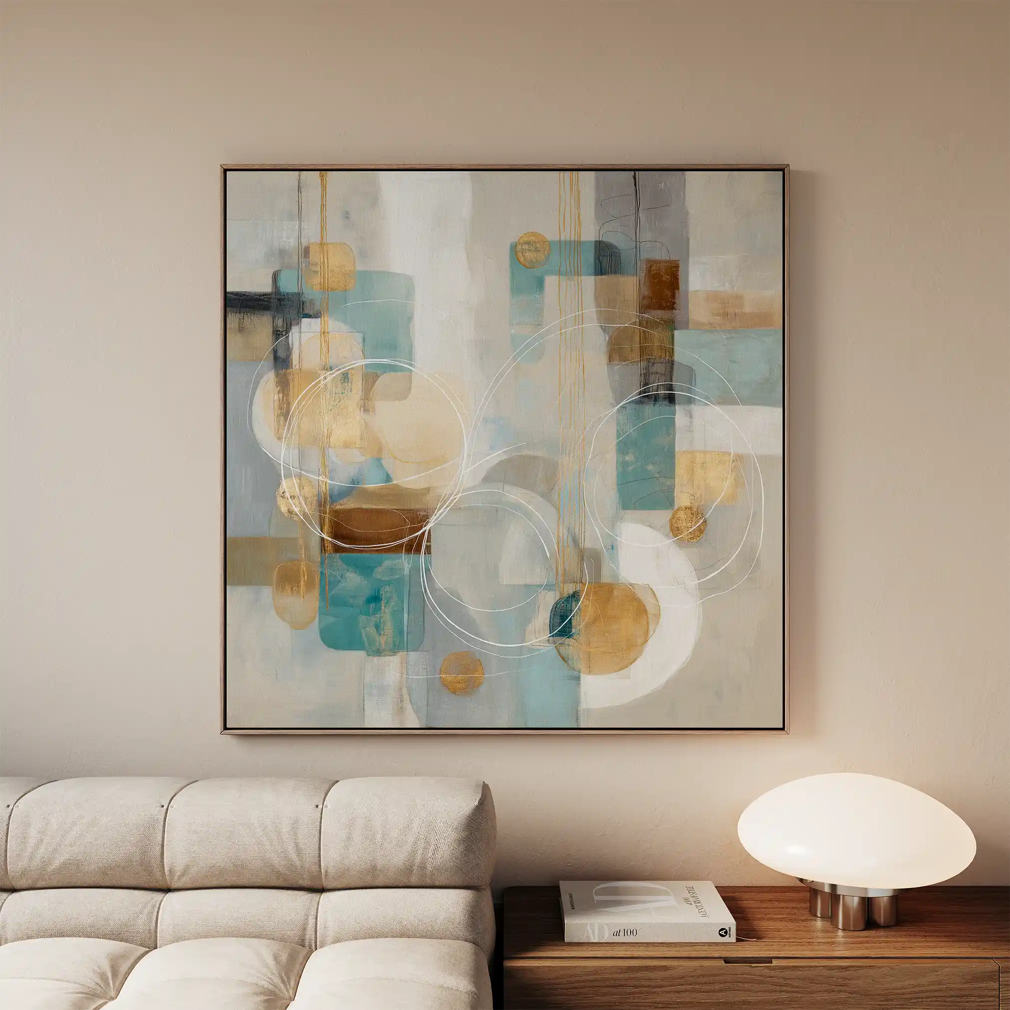Abstract 1272 Canvas Art 60 x 60 cm / Stretched on hidden frame