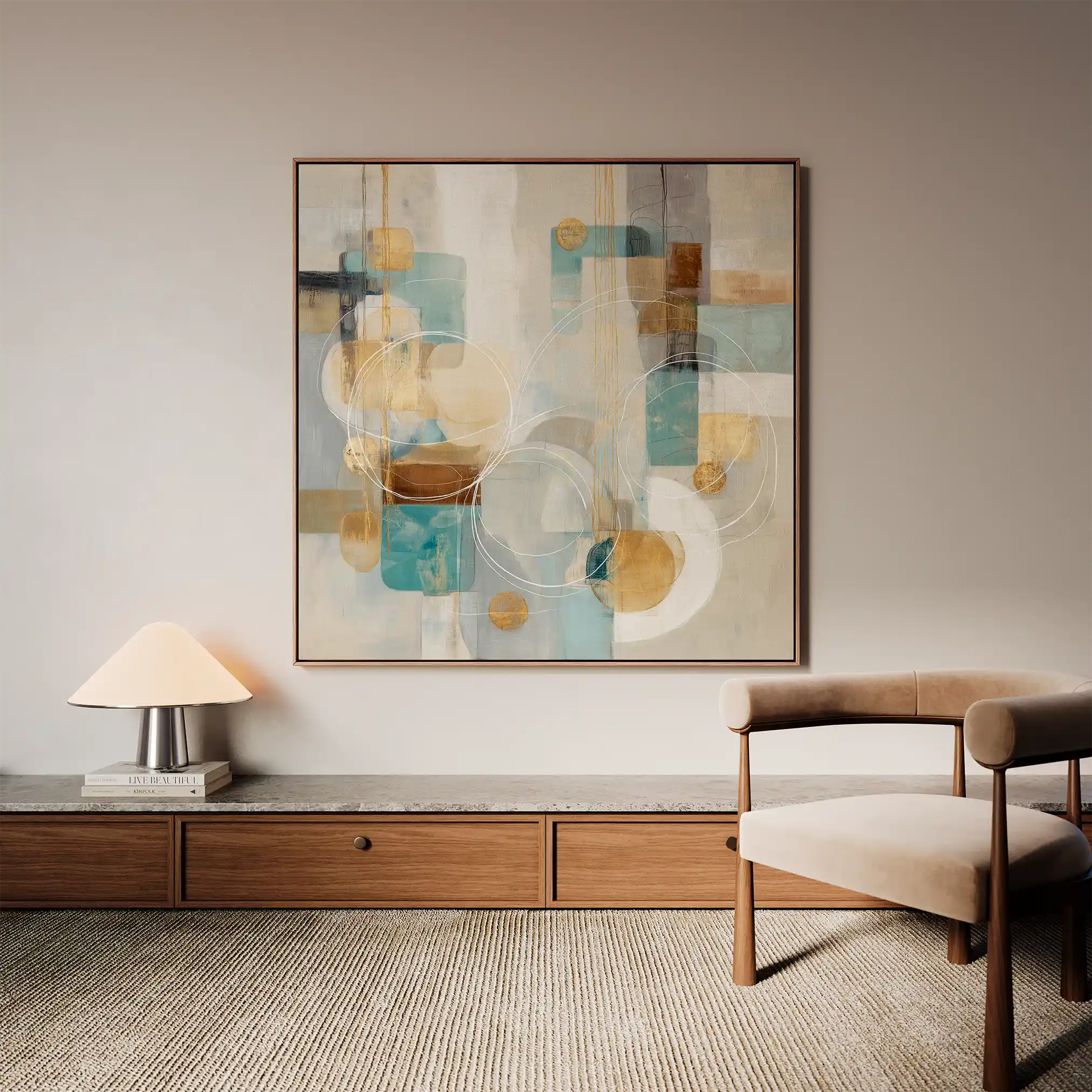 Abstract 1272 Canvas Art 60 x 60 cm / Stretched on hidden frame