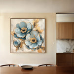 Floral Canvas Wall Art WAD1272-F 80 x 80 cm / Stretched on hidden frame