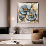 Floral Canvas Wall Art WAD1272-F 80 x 80 cm / Stretched on hidden frame
