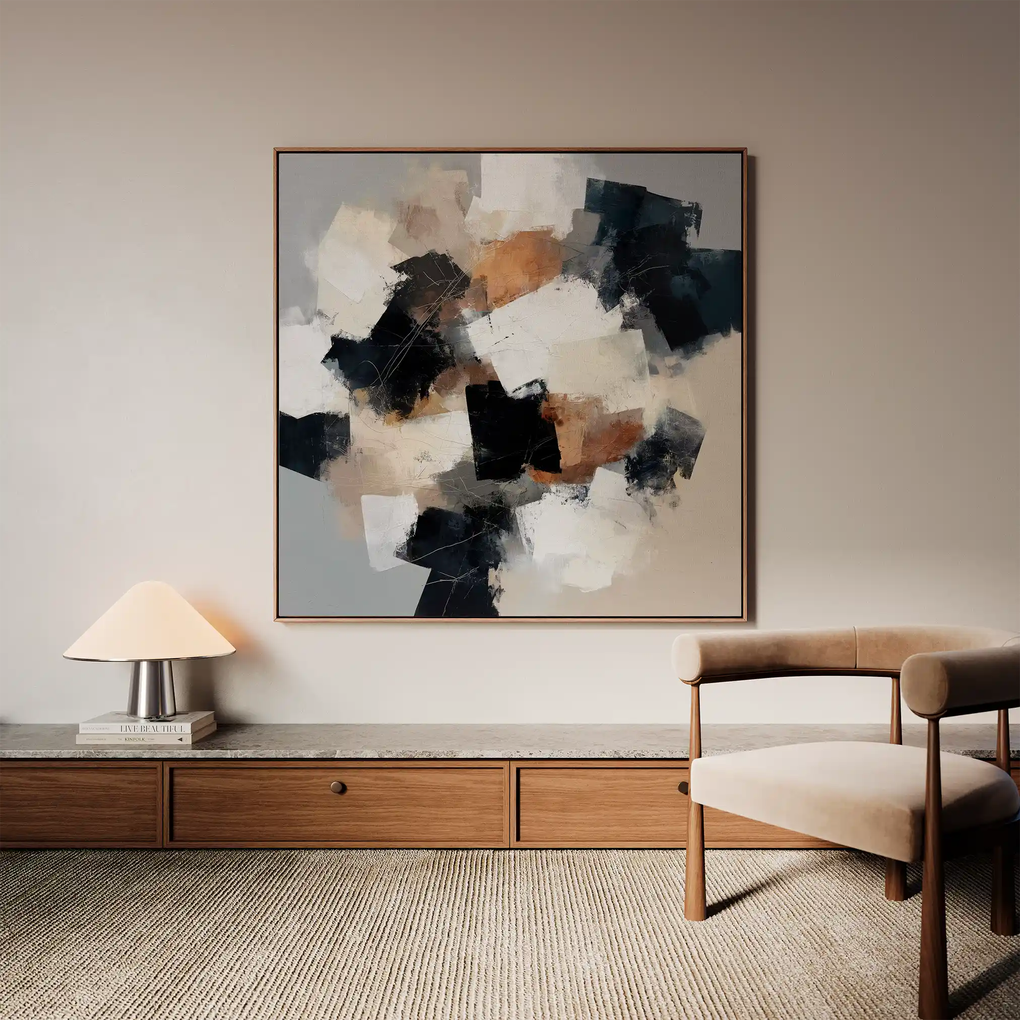 Abstract 1273 Canvas Art 60 x 60 cm / Stretched on hidden frame