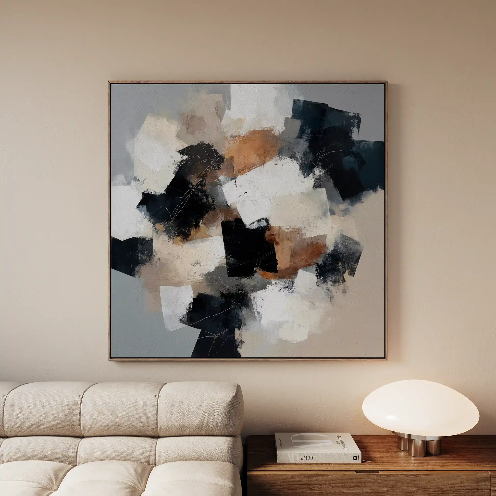 Abstract 1273 Canvas Art 60 x 60 cm / Stretched on hidden frame