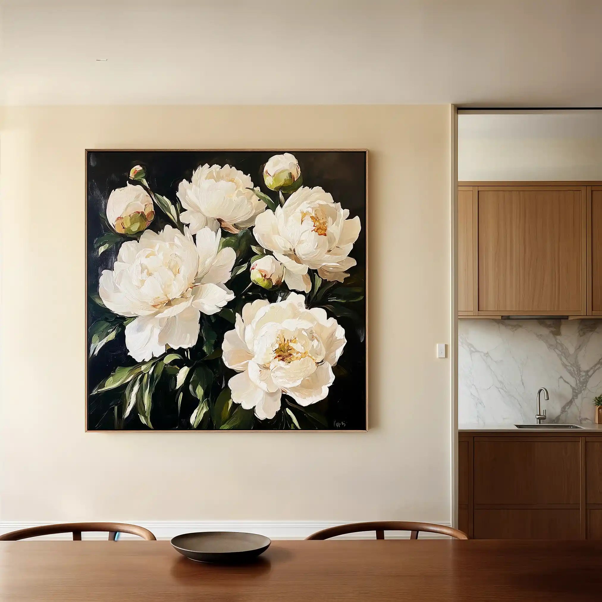 Floral Canvas Wall Art WAD1273-F 80 x 80 cm / Stretched on hidden frame