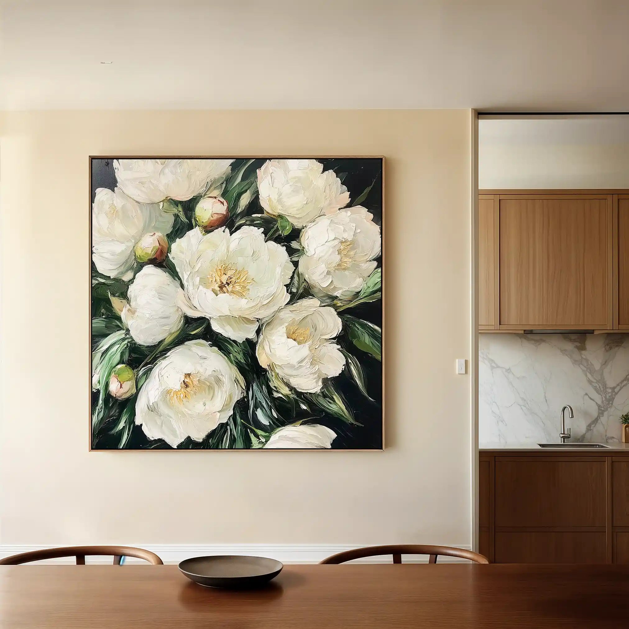 Floral Canvas Wall Art WAD1274-F 80 x 80 cm / Stretched on hidden frame