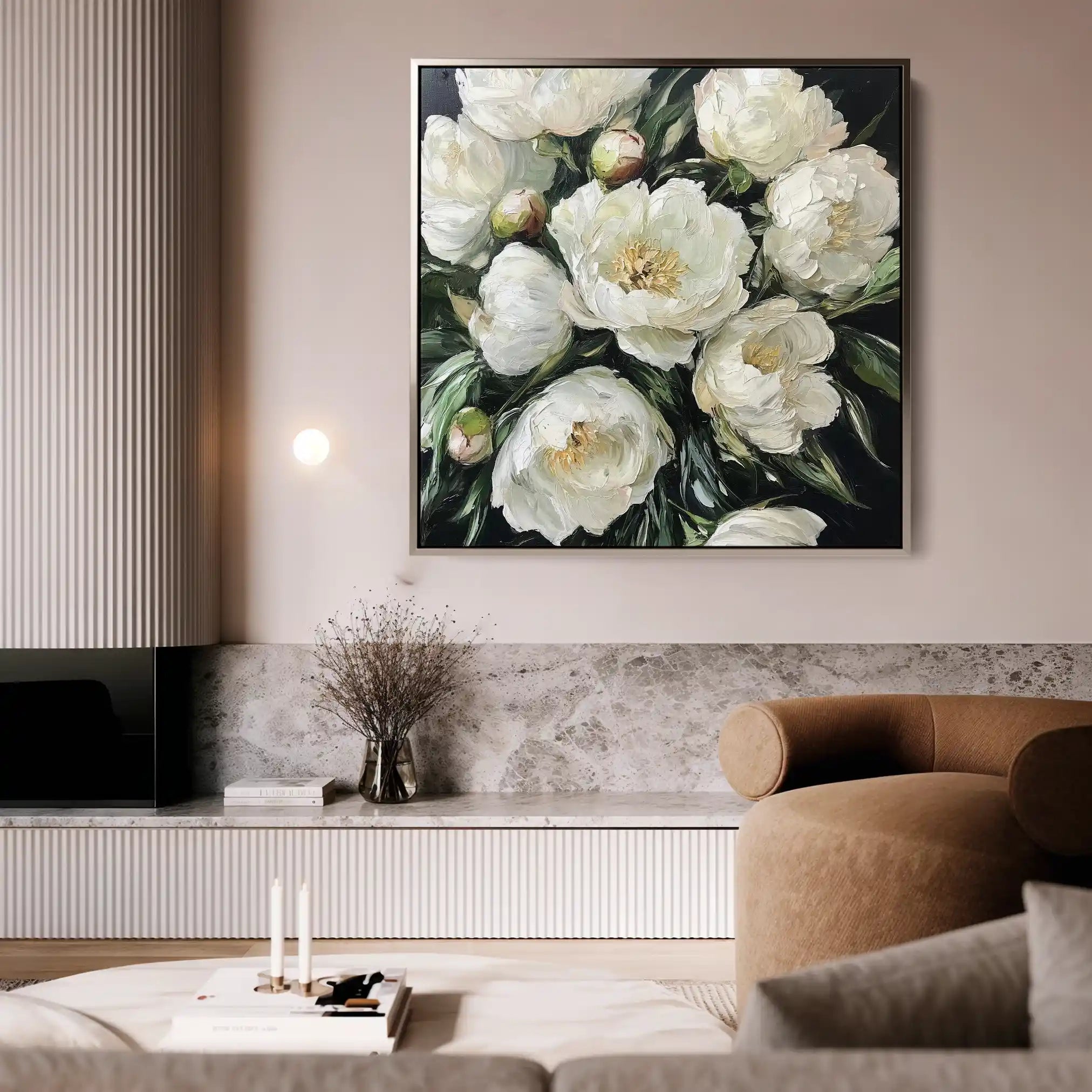 Floral Canvas Wall Art WAD1274-F 80 x 80 cm / Stretched on hidden frame