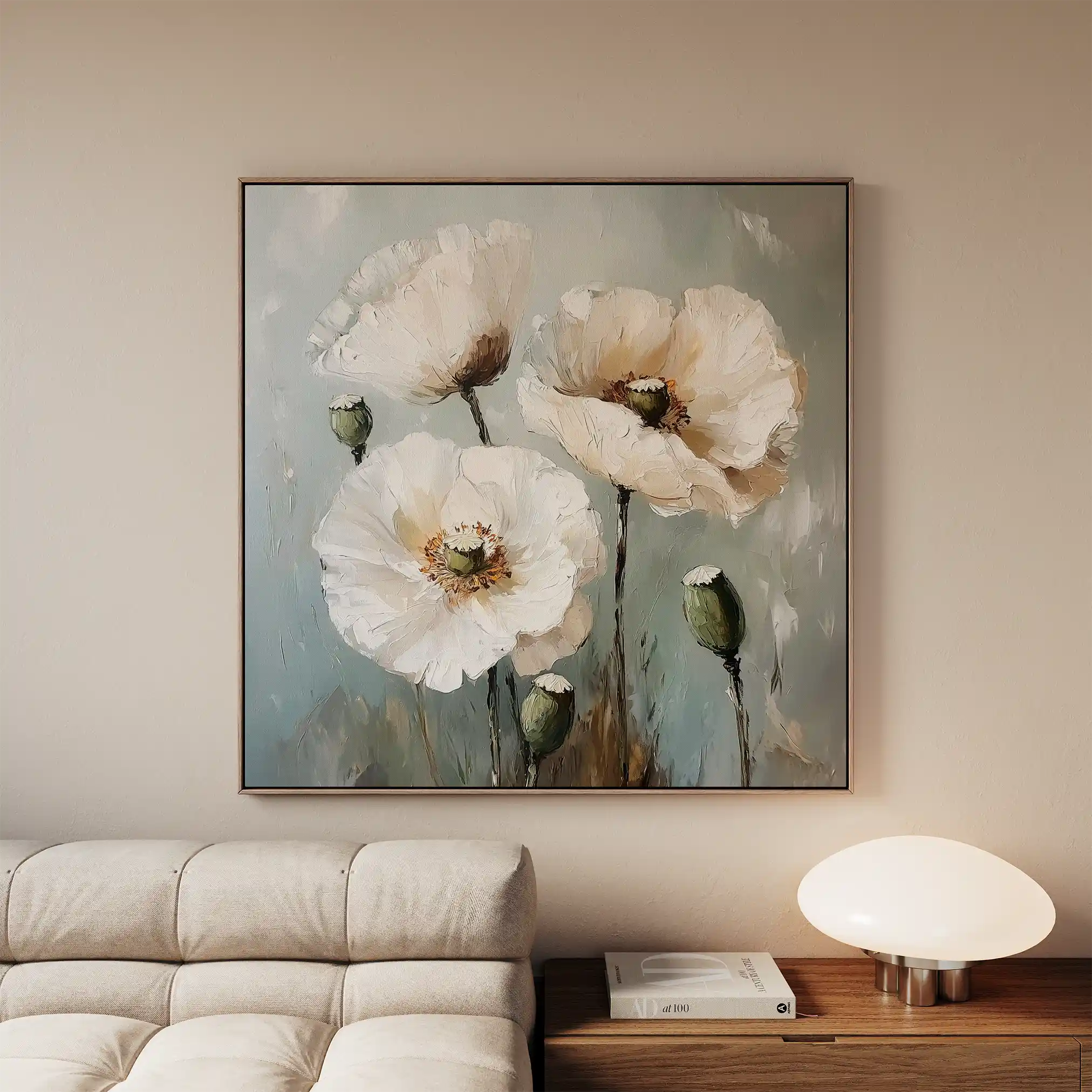 Floral Canvas Wall Art WAD1275-F 80 x 80 cm / Stretched on hidden frame